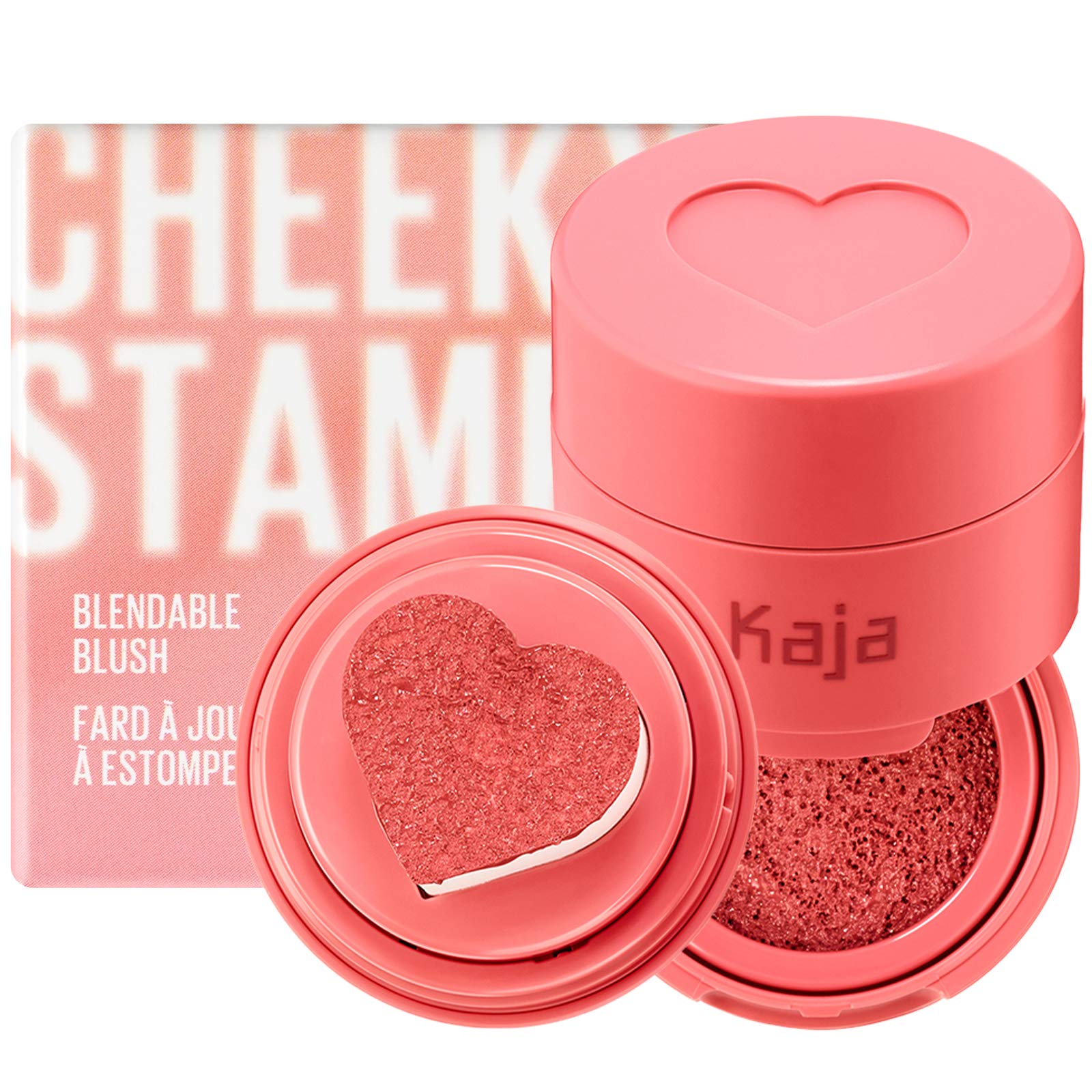 Foto 2 pulgar | Blush Kaja Cheeky Stamp 03 Bossy Coral Con Aplicador En Forma De Corazón - Venta Internacional.