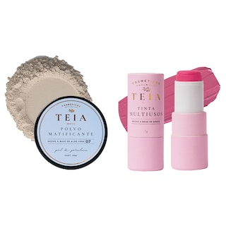 Foto 1 | Kit Teia Cosméticos Glow Control Blush en Barra Multiusos Amanecer + Polvo Matificante