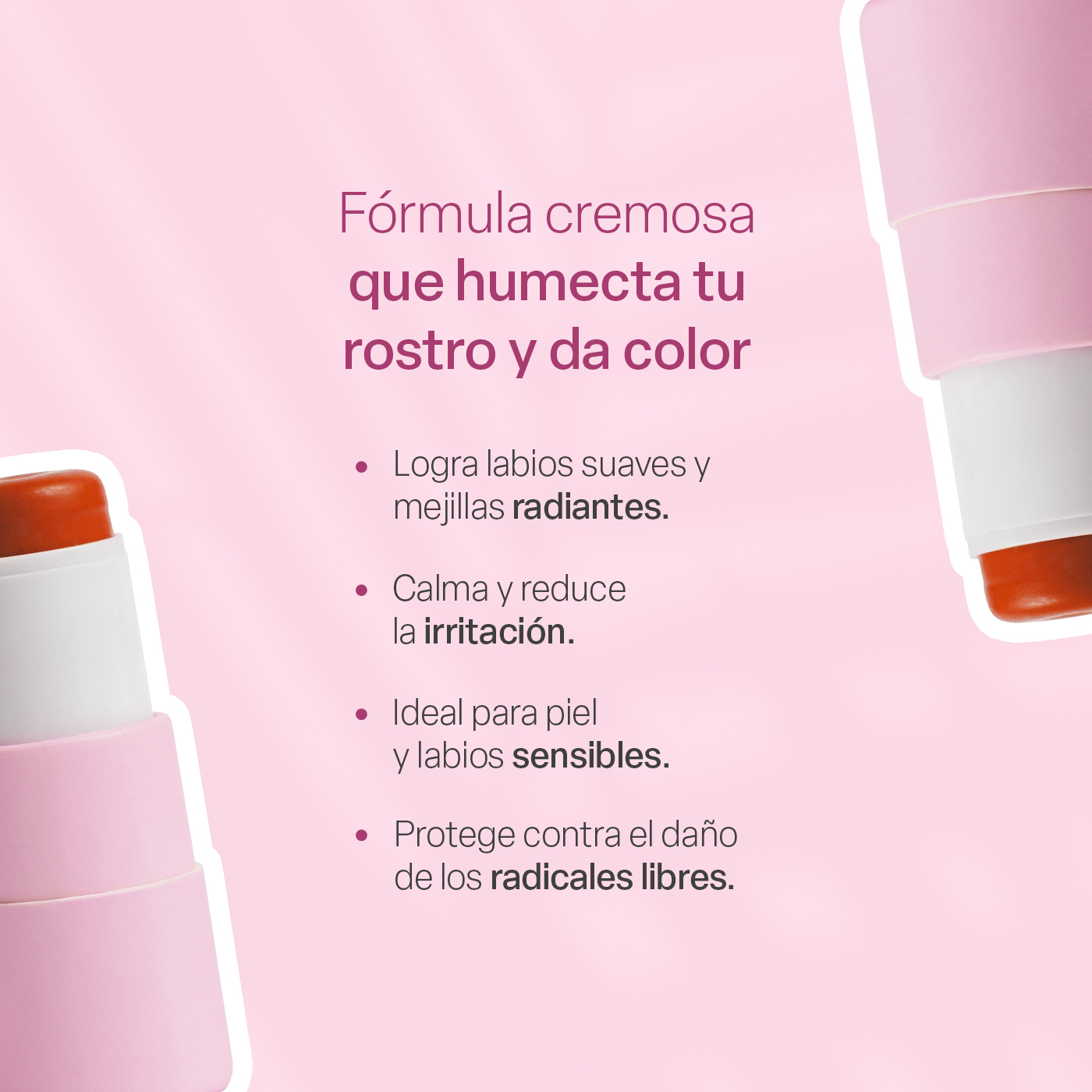 Foto 5 | Rubor Teia Cosméticos en Barra 3 Piezas