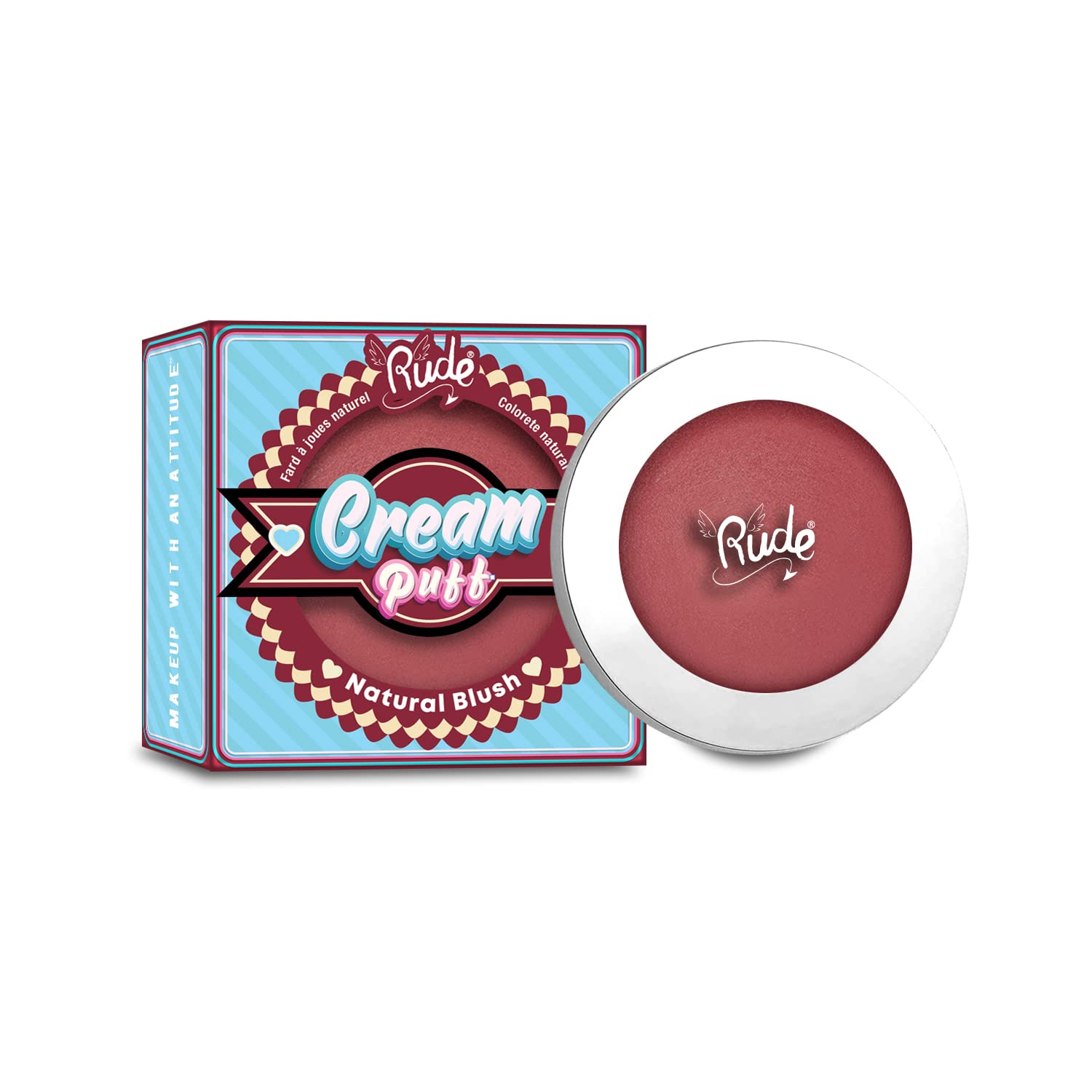 Blush Rude Cosmetics Cream Puff, Tarta Natural, 6 Ml, Para Mujer - Venta Internacional.