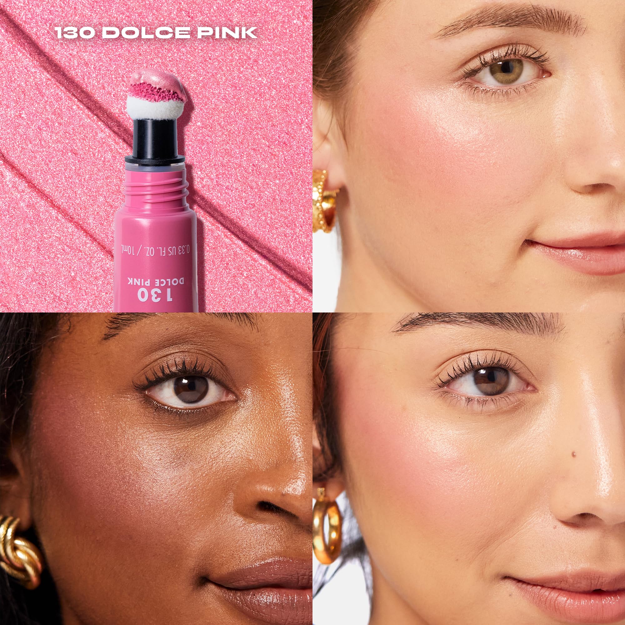 Foto 2 | Rubor Líquido Blush And Glow Milani Cheek Kiss 130 Dolce Pink - Venta Internacional.