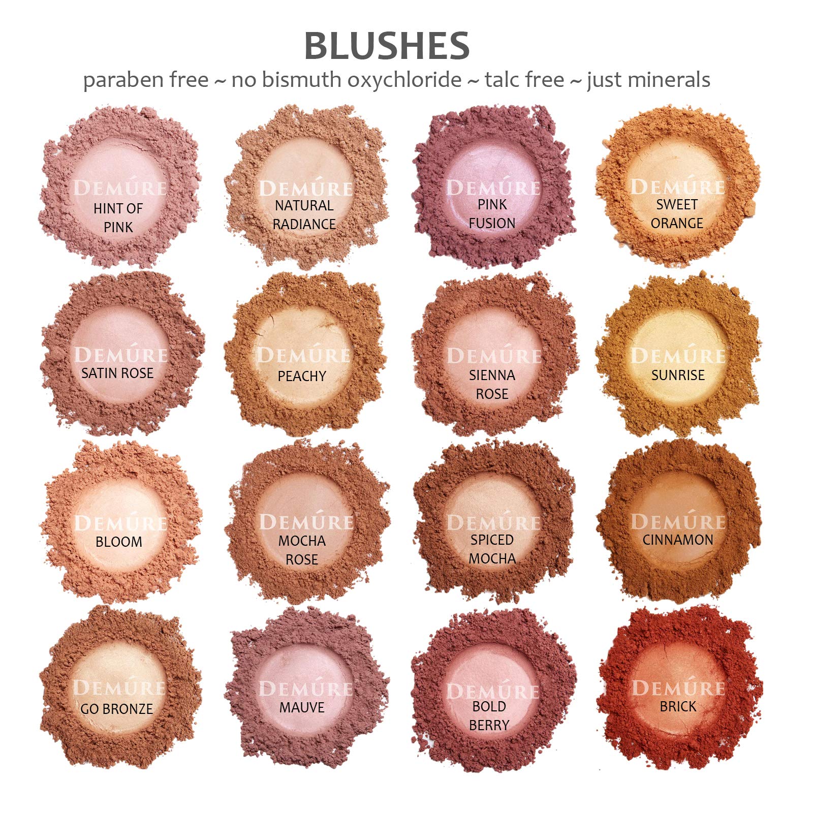 Foto 6 pulgar | Maquillaje Mineral Blush Demure Mauve Loose Powder Free Cruelty Free - Venta Internacional.