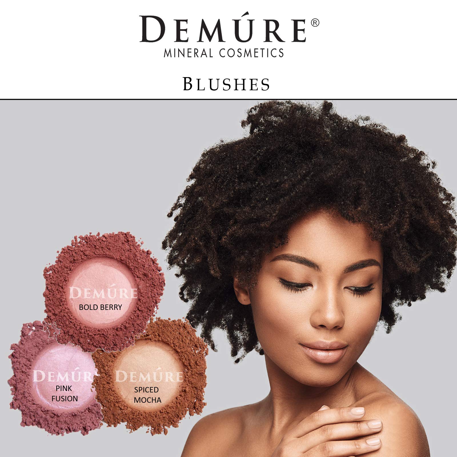 Foto 7 pulgar | Polvo De Maquillaje Mineral Blush Demure Bold Berry Cruelty Free - Venta Internacional.