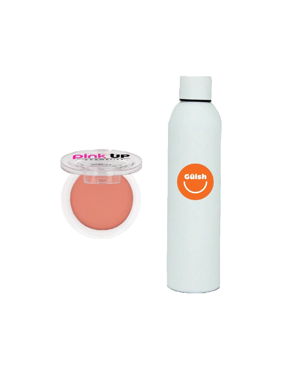 Foto 1 | Rubor en Polvo Pink Up + Termo de Agua Güish