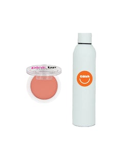 Foto 1 | Rubor en Polvo Pink Up + Termo de Agua Güish