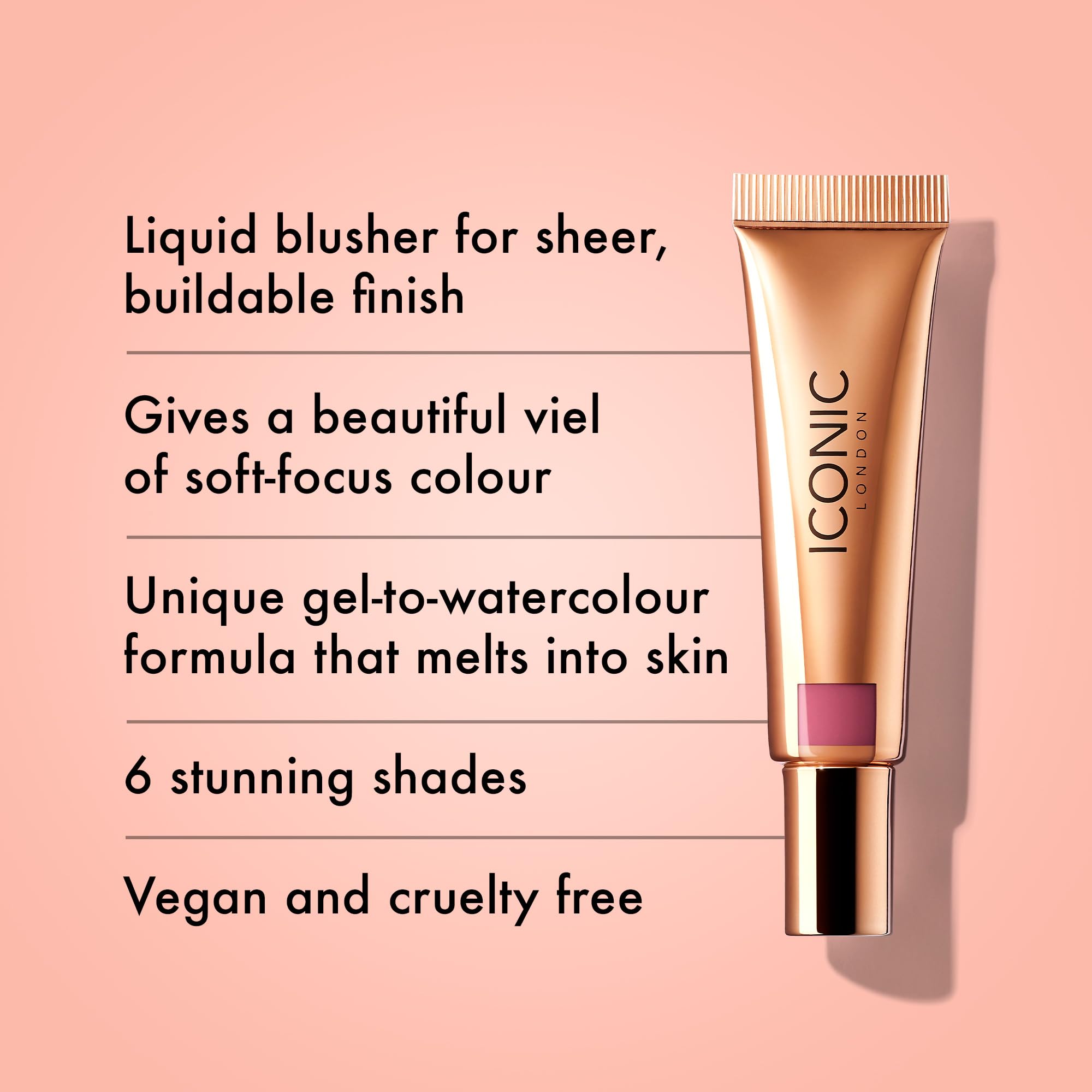 Foto 3 pulgar | Blush Iconic London Sheer Blush Fearless Flush 12 Ml - Venta Internacional.