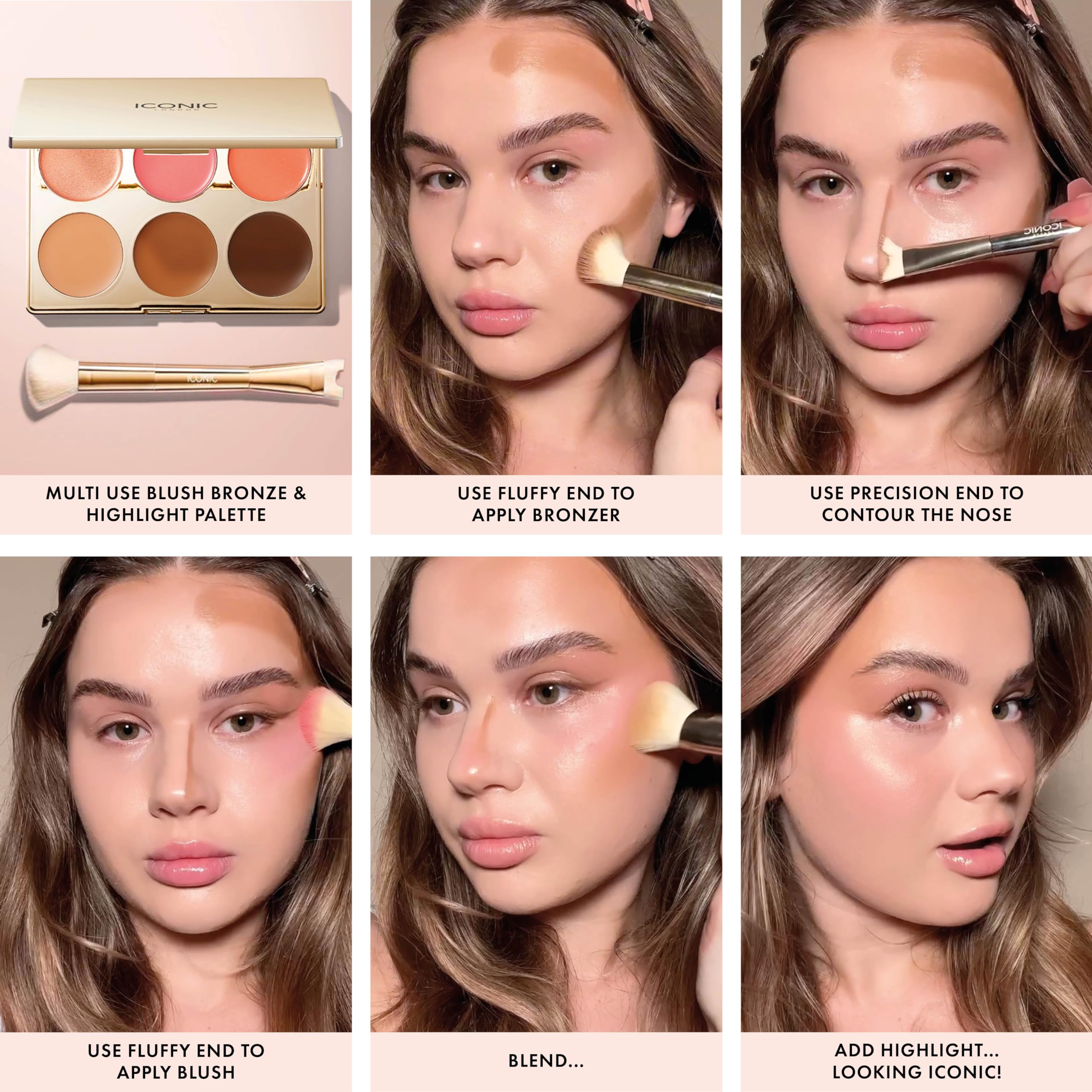 Foto 4 | Crema Multiuso Palette Iconic London Para Rubor, Bronce Y Iluminador - Venta Internacional.