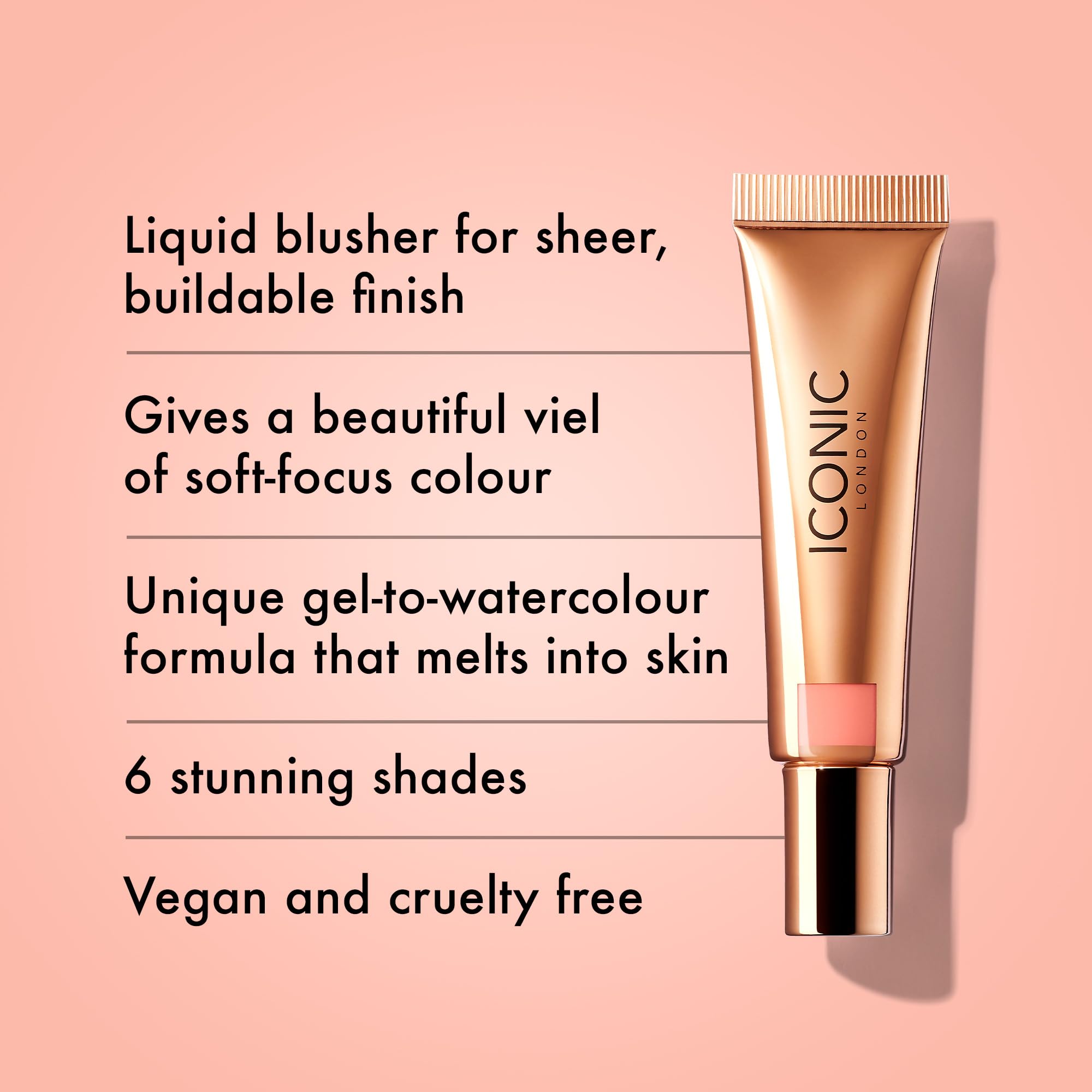 Foto 3 pulgar | Crema Líquida Ligera Blush Iconic London Sheer Blush - Venta Internacional