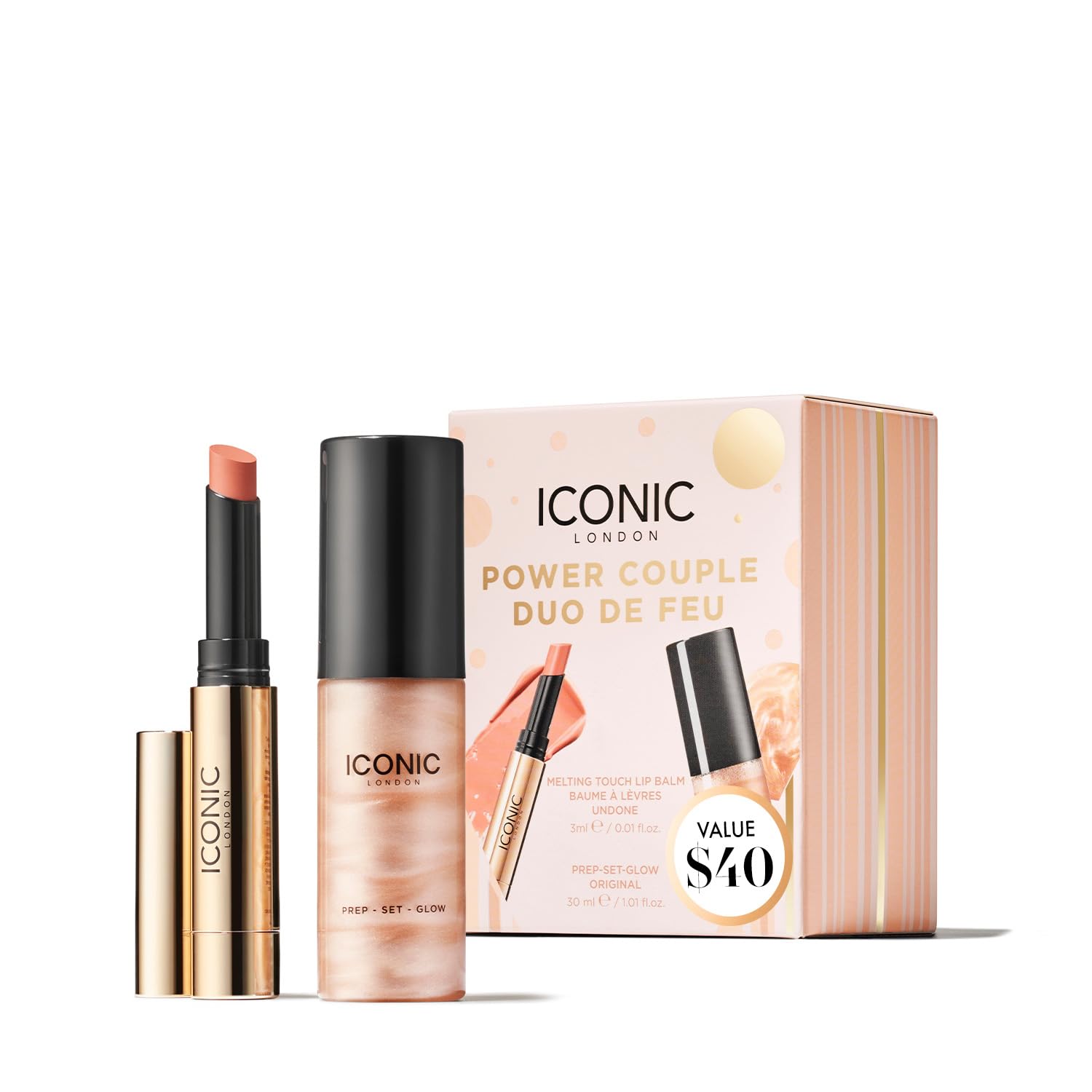 Foto 2 pulgar | Set De Regalo Iconic London Melting Touch Lip Balm + Prep-set-glow - Venta Internacional.