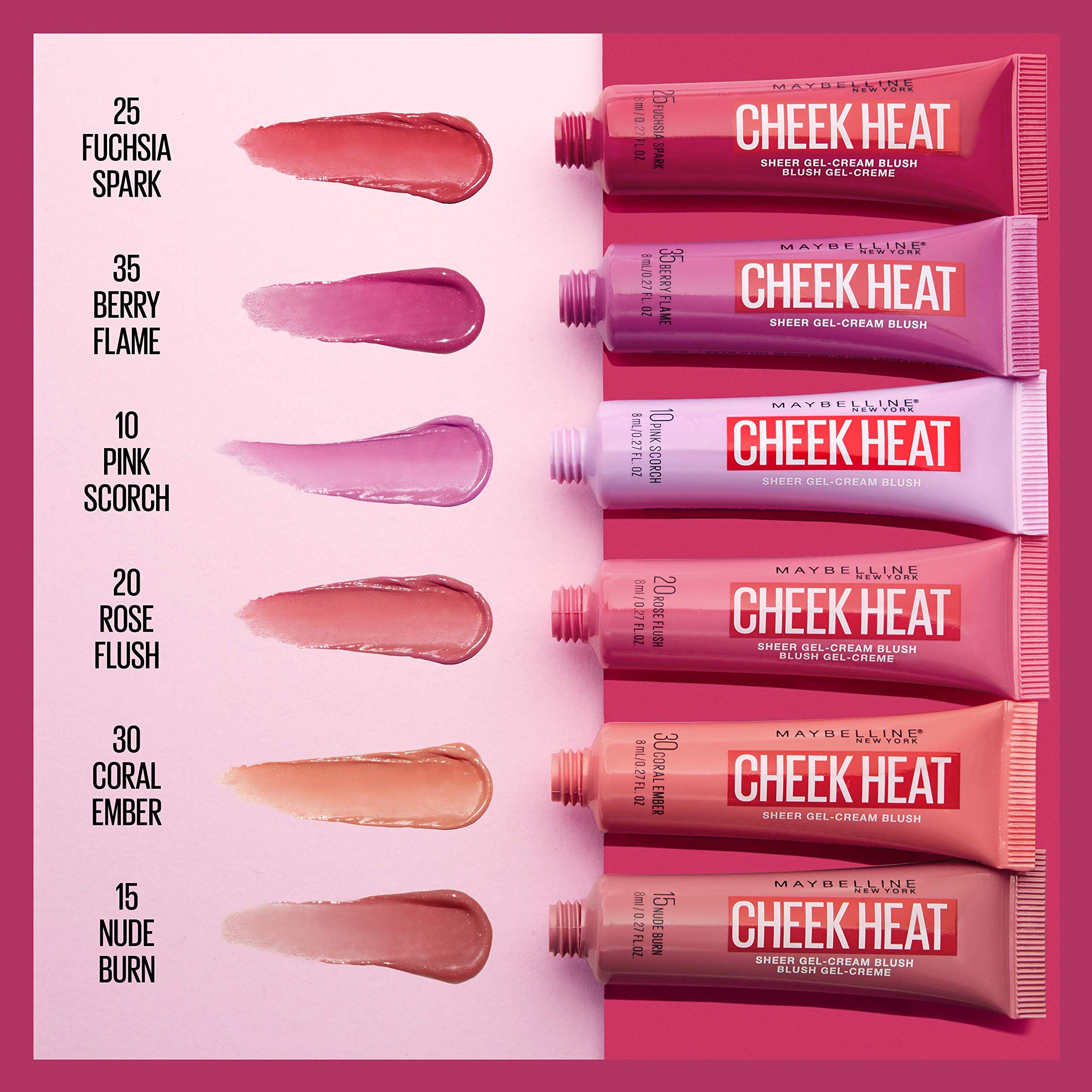Foto 4 pulgar | Colorete Maybelline Cheek Heat Gel-cream Rose Flush - Venta Internacional.