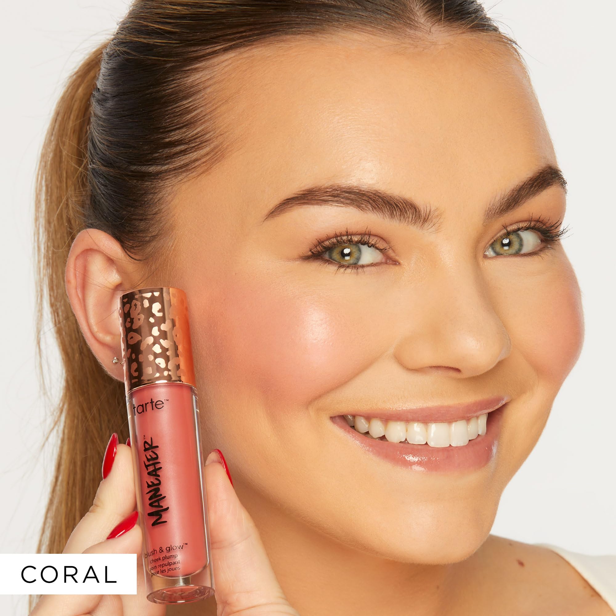 Foto 3 | Blush & Glow Cheek Plump Tarta Maneater Coral, Tamaño Completo - Venta Internacional.