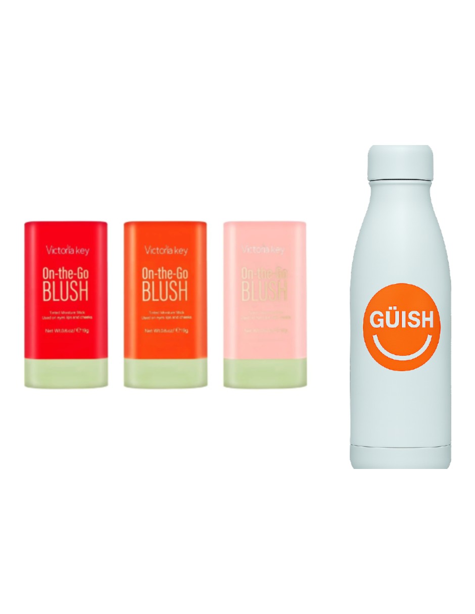 Foto 2 pulgar | 3pcs Rubor En Barra Labios Y Mejillas + Gratis Termo Güish De Regalo
