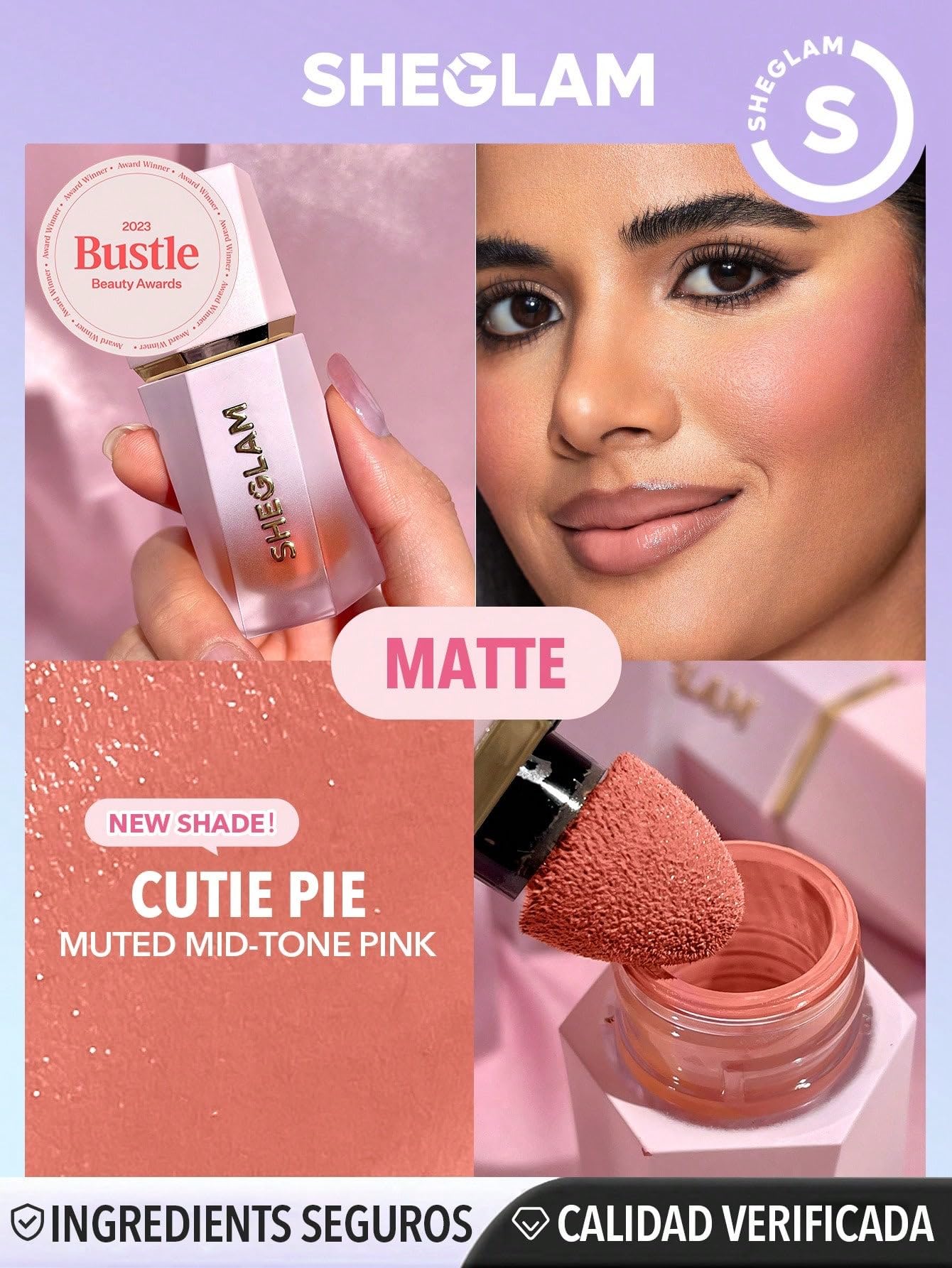 Foto 3 pulgar | Rubor Líquido Sheglam Color Bloom Matte Cutie Pie De Larga Duración - Venta Internacional.