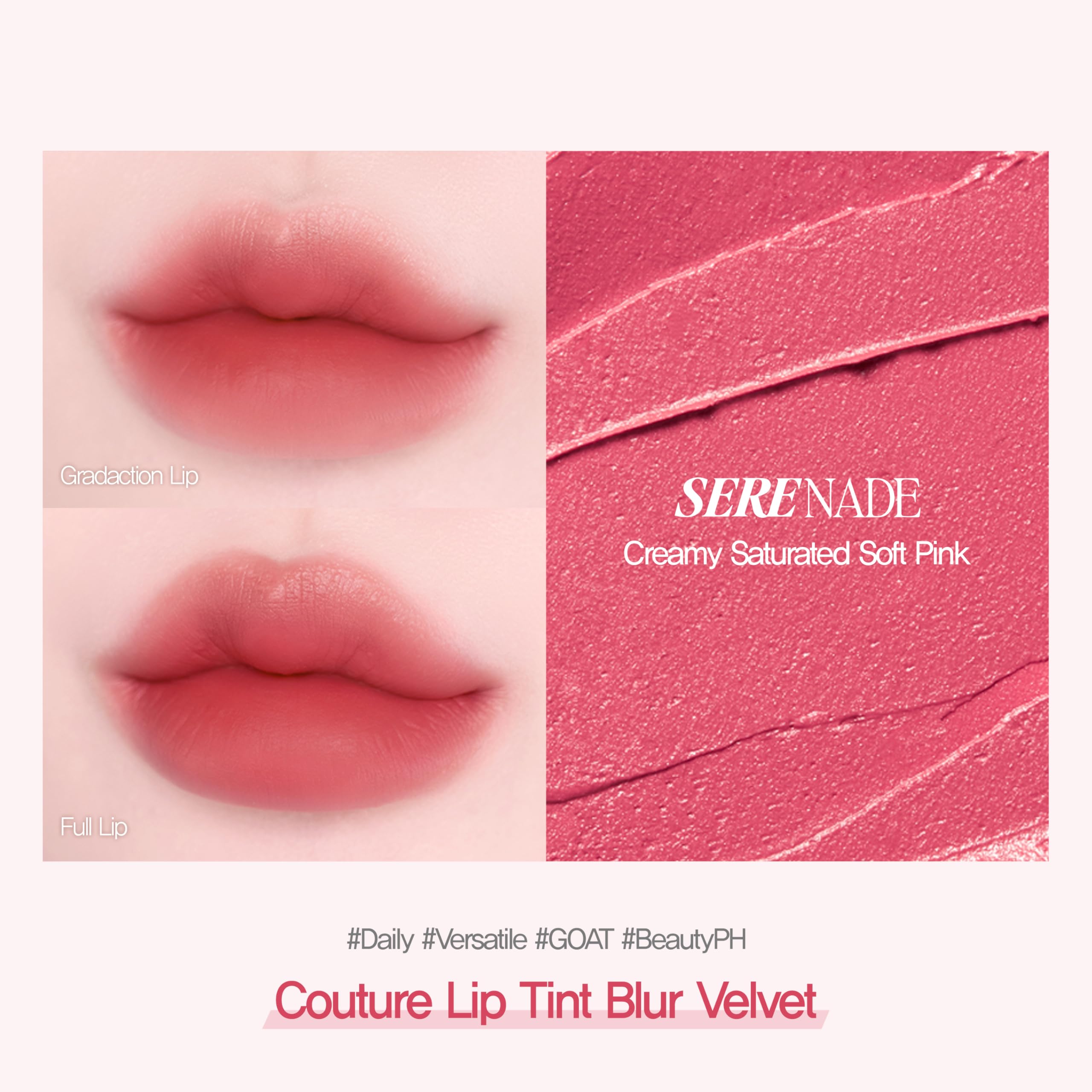 Foto 3 pulgar | Tinte De Labios Espoir Couture Blur Velvet Serenade Combo Pink - Venta Internacional.