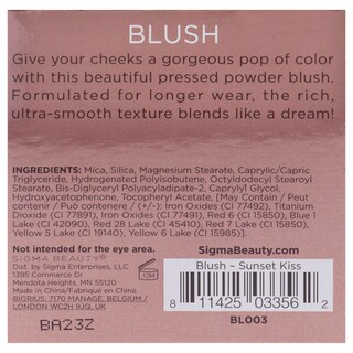 Foto 7 | Colorete En Polvo Sigma Sunset Kiss Para Mujer, 8 G - Venta Internacional.