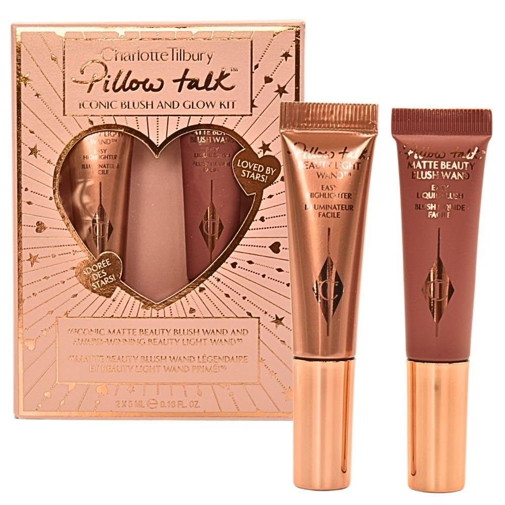 Kit Para Mejillas Charlotte Tilbury Pillow Talk Iconic Blush & Glow - Venta Internacional.