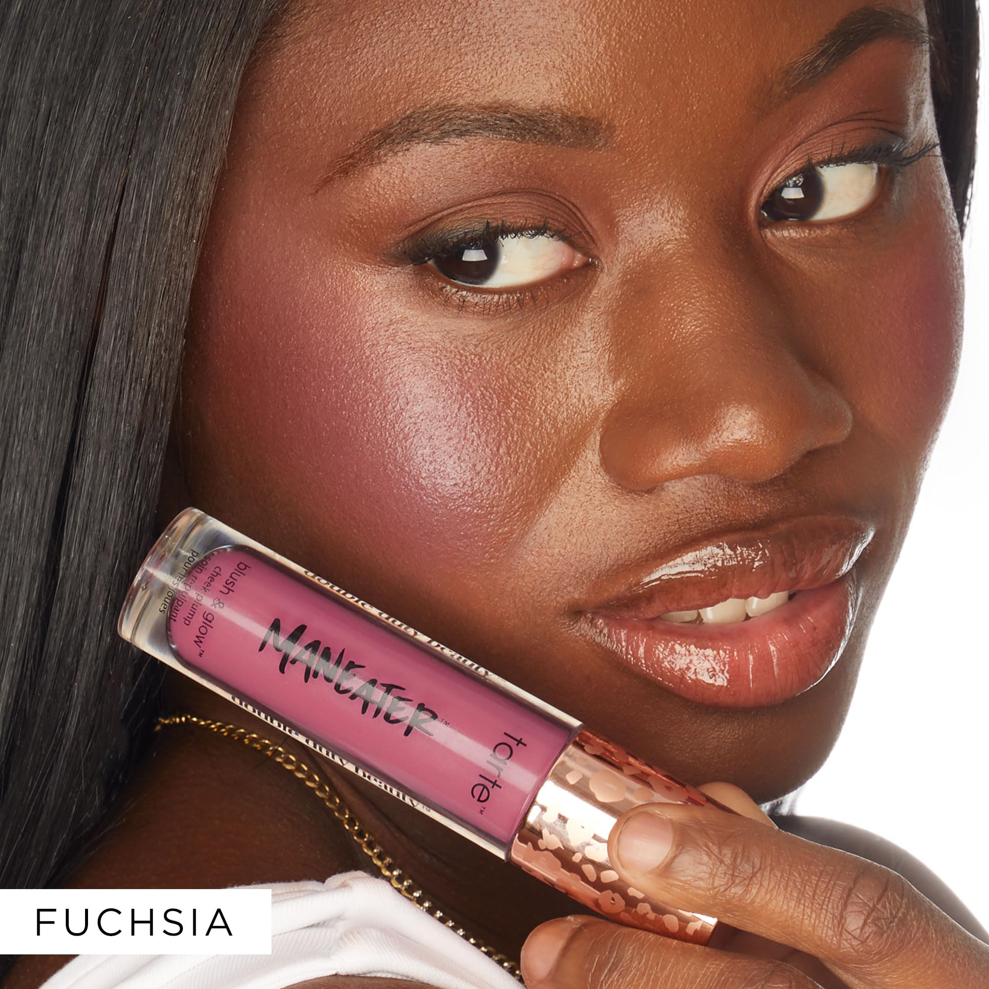 Foto 4 pulgar | Blush & Glow Cheek Plump Tarta Maneater Fucsia, Tamaño Completo - Venta Internacional.