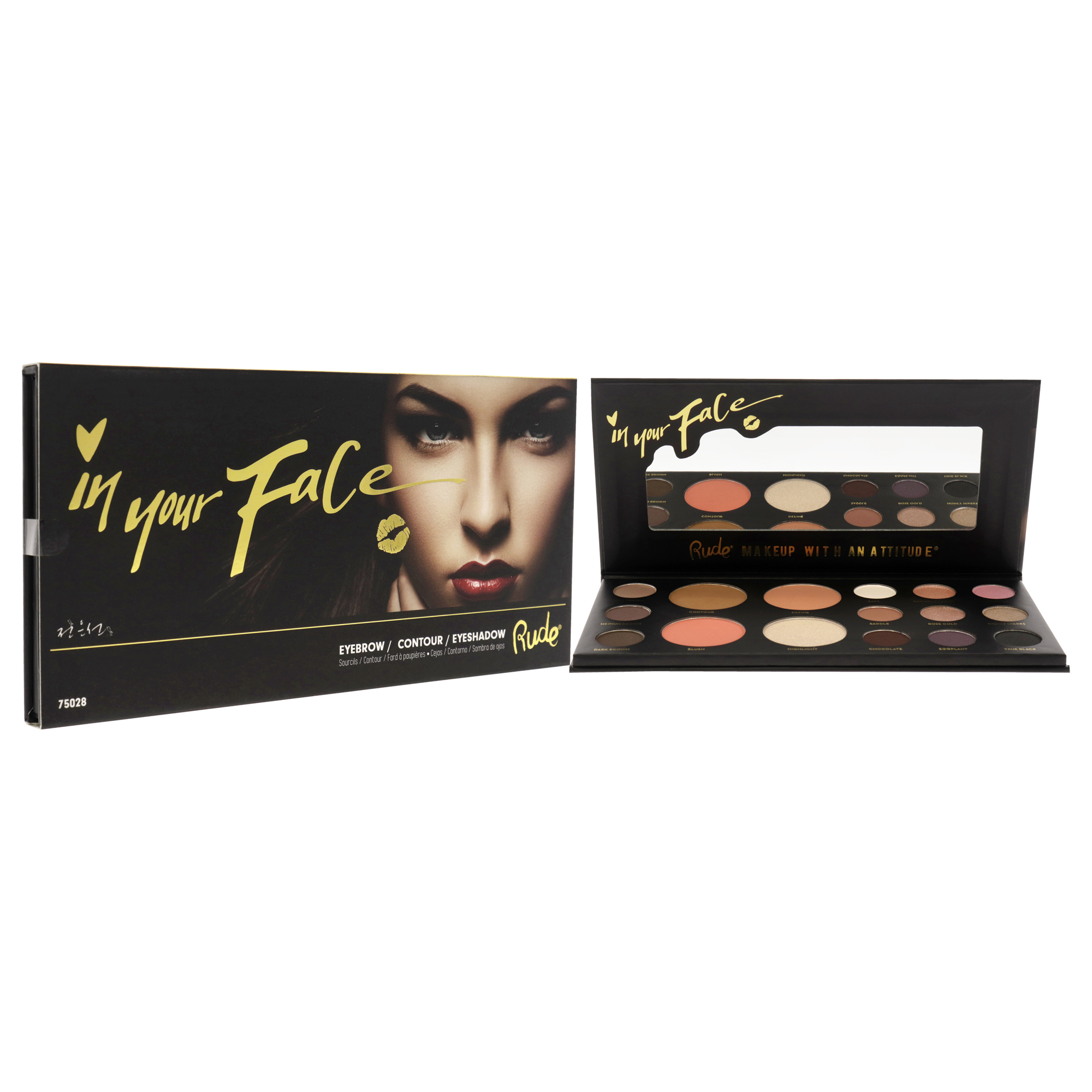 Foto 4 pulgar | Palette Rude Cosmetics In Your Face 3 En 1 Veganos Para Mujer - Venta Internacional.