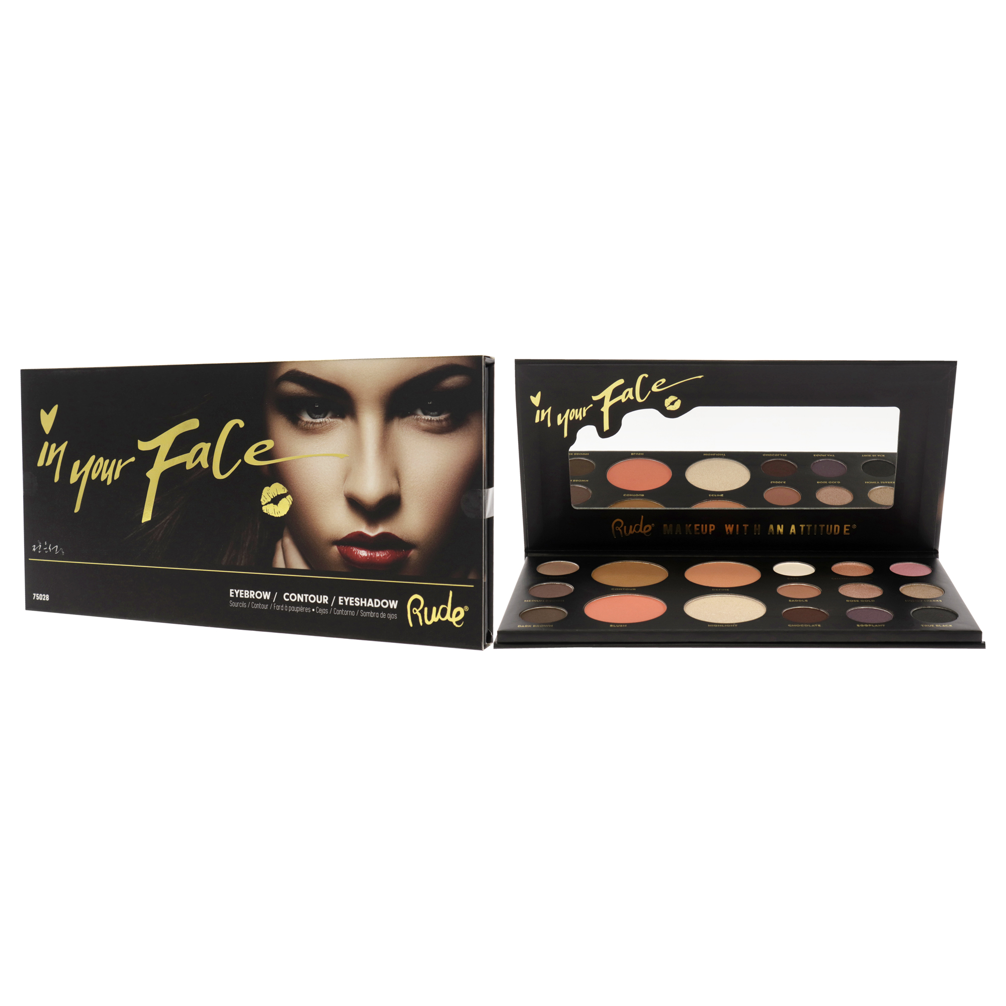 Foto 5 pulgar | Palette Rude Cosmetics In Your Face 3 En 1 Veganos Para Mujer - Venta Internacional.