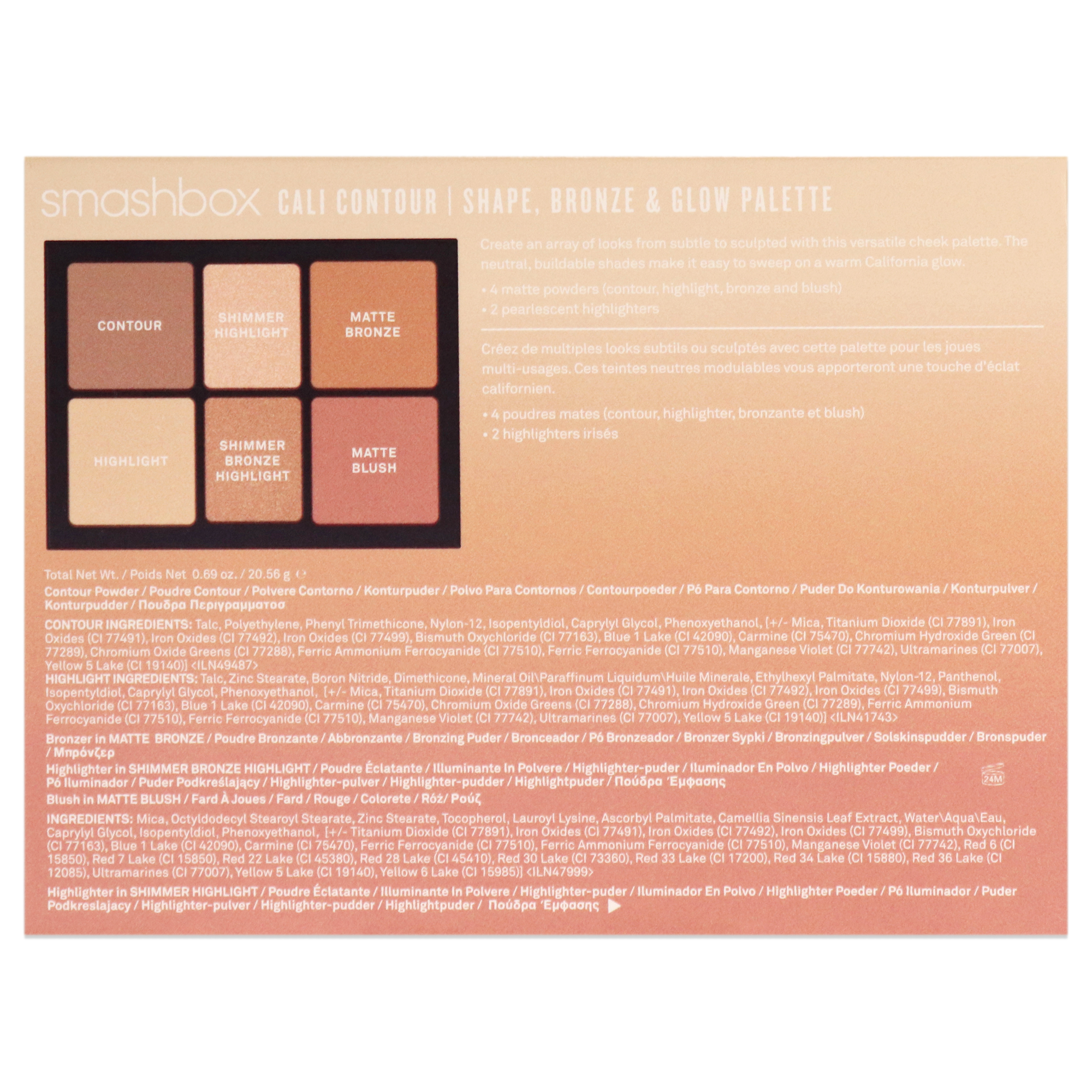 Foto 7 pulgar | Paleta De Contornos Smashbox Cali Acontour Light Medium Para Mujer - Venta Internacional.