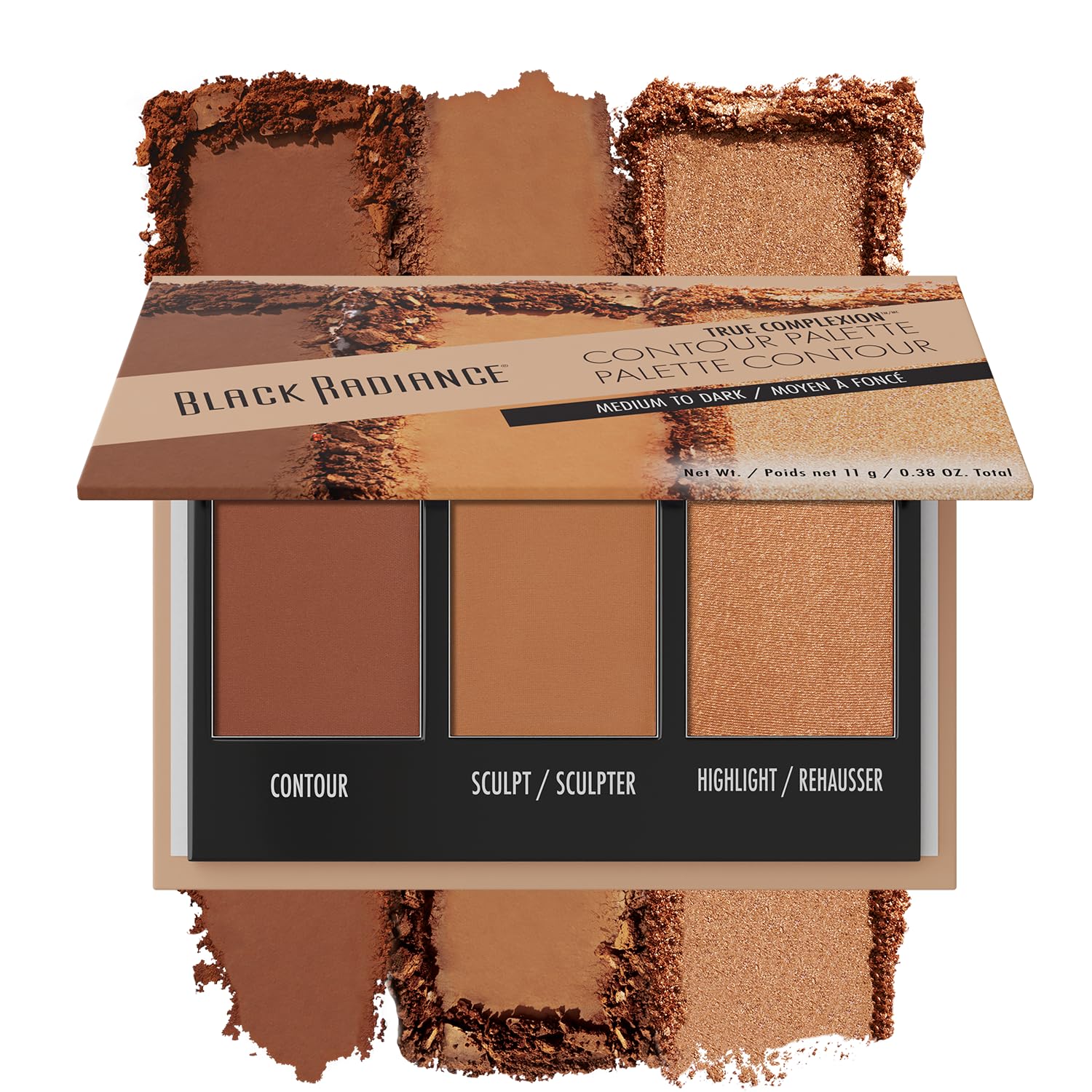 Paleta De Contorno Black Radiance True Complexion Medio-oscuro - Venta Internacional.