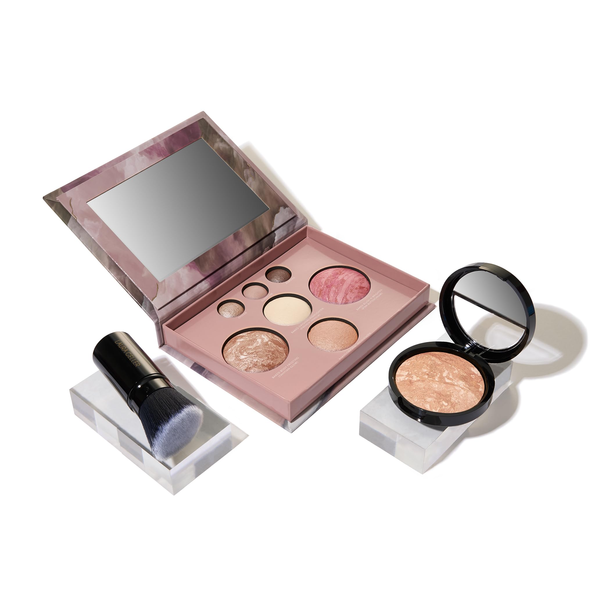 Set De Maquillaje Laura Geller New York Baked Con Base Y Brocha - Venta Internacional.