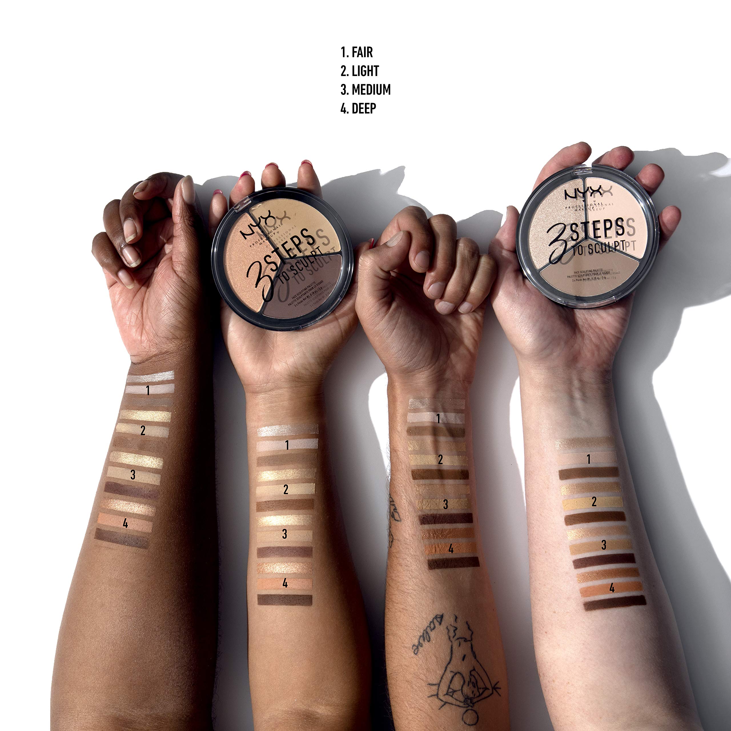 Foto 6 pulgar | Paleta De Contorno Nyx Professional Makeup En 3 Pasos Para Esculpir - Venta Internacional.