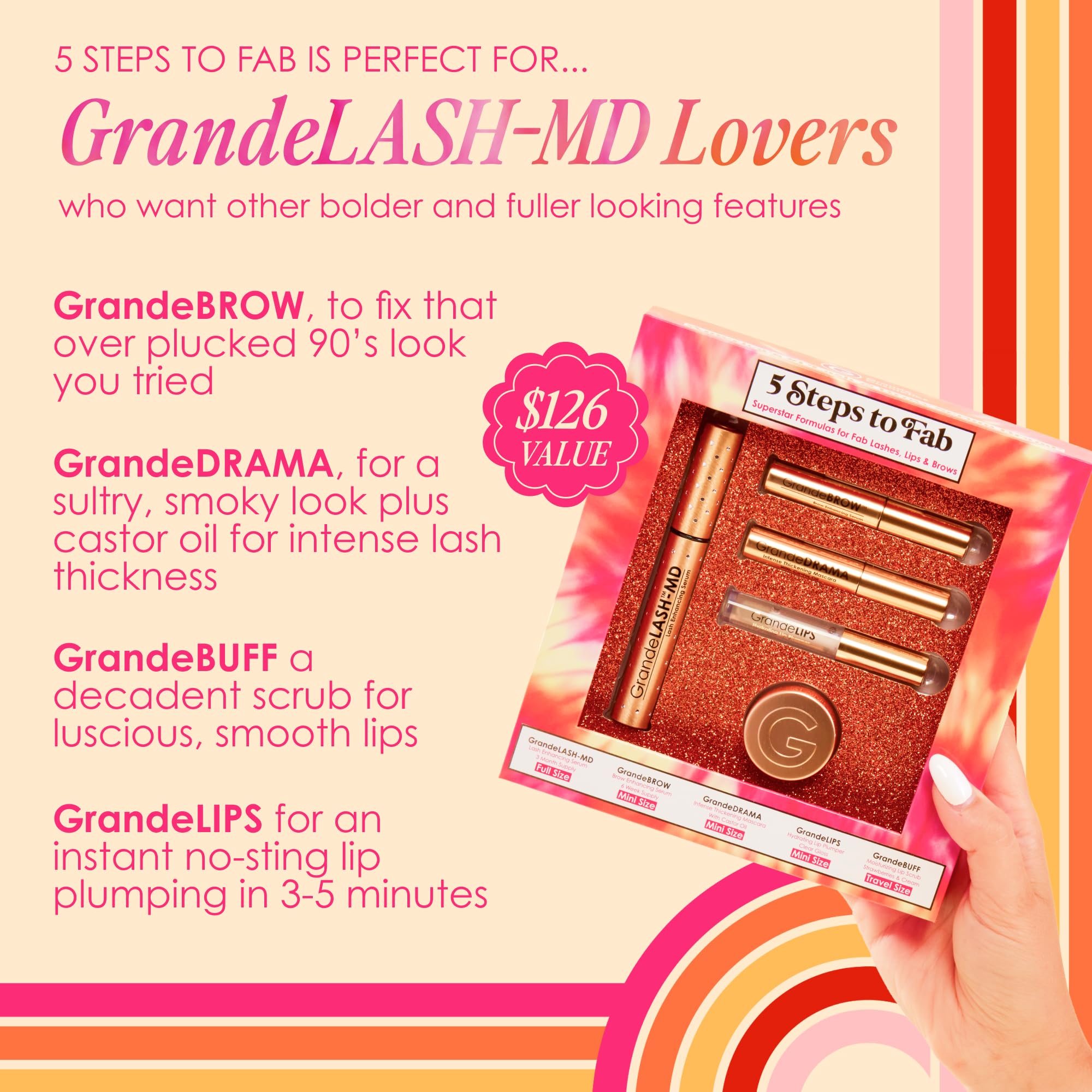 Foto 6 | Set De Cosméticos Grande Cosmetics 5 Steps To Fab - Venta Internacional.