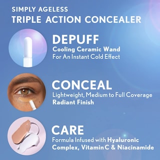 Foto 5 | Corrector Covergirl Simply Ageless Triple Action Espresso - Venta Internacional