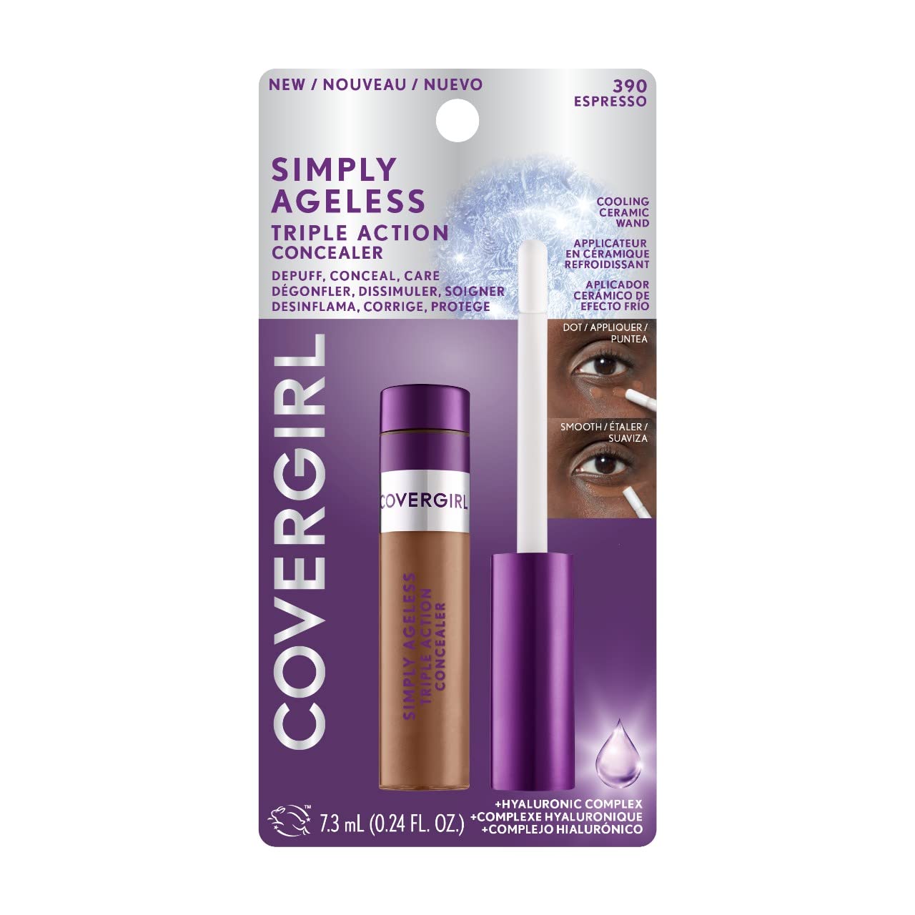 Foto 7 | Corrector Covergirl Simply Ageless Triple Action Espresso - Venta Internacional