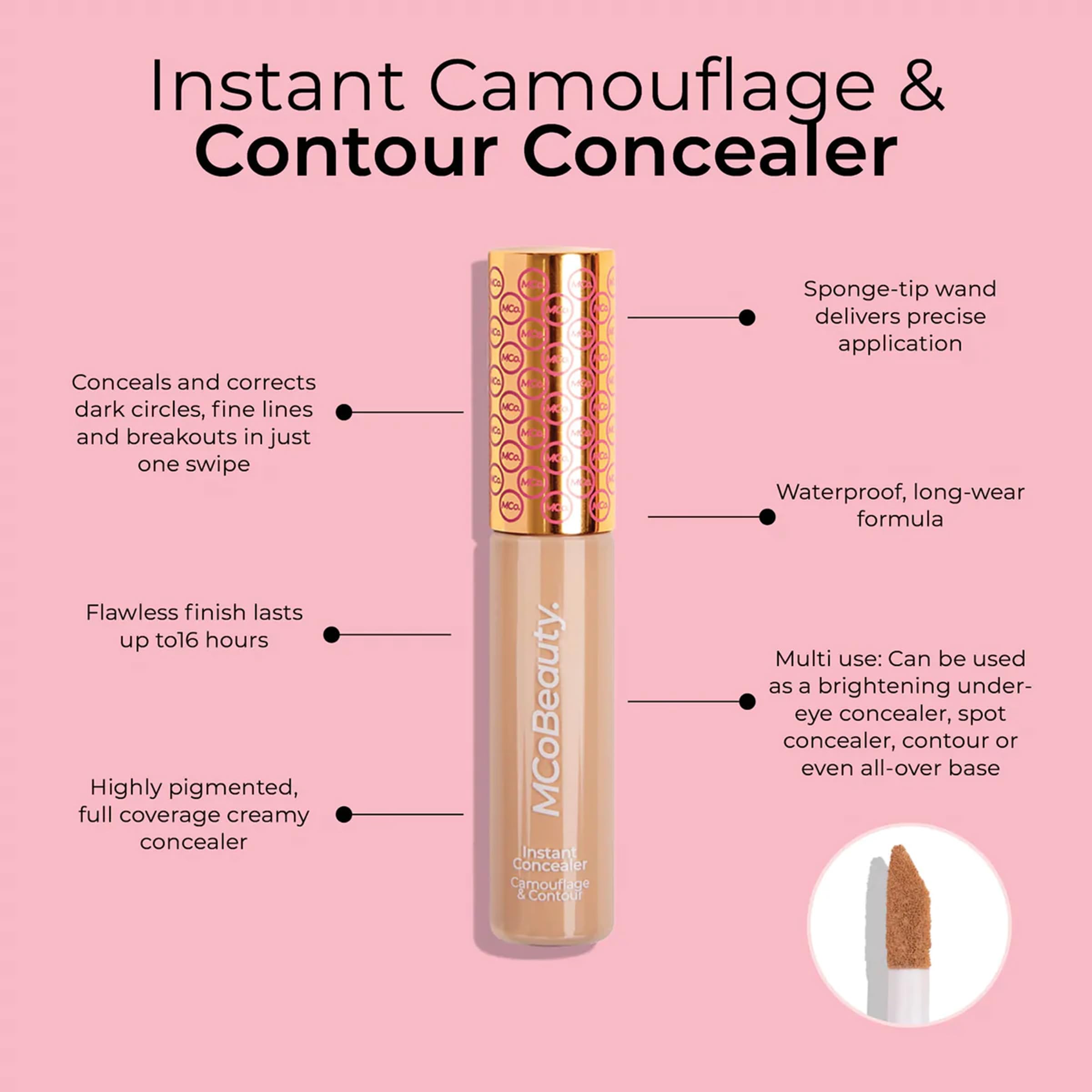 Foto 5 pulgar | Corrector Mcobeauty Instant Camouflage & Contour Ivory Vegan - Venta Internacional.