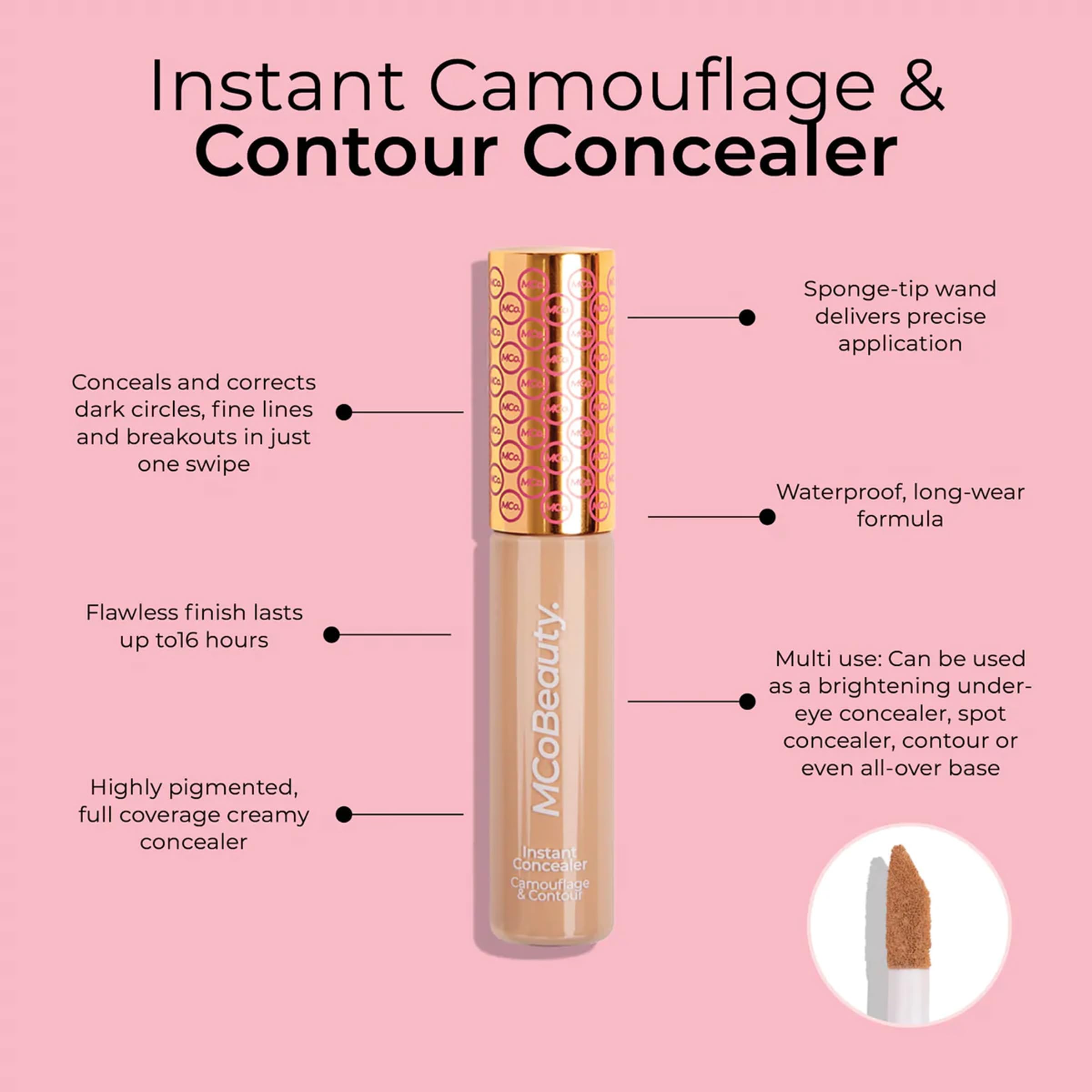 Foto 4 pulgar | Corrector Mcobeauty Instant Camouflage & Contour Light Vegan - Venta Internacional.