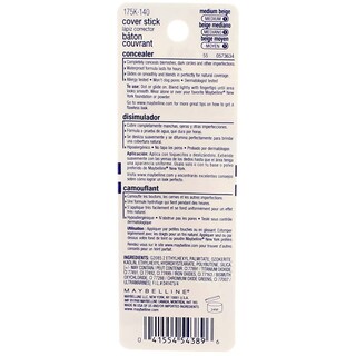 Foto 6 | Corrector Maybelline Cover Stick Medium Beige 03 Impermeable - Venta Internacional.