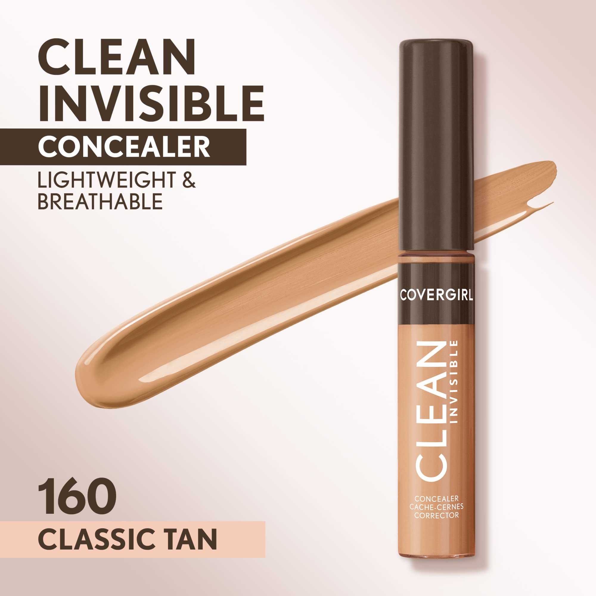 Foto 3 pulgar | Corrector Covergirl Clean Invisible Classic Tan 160, 6,8 Ml, Vegano - Venta Internacional.