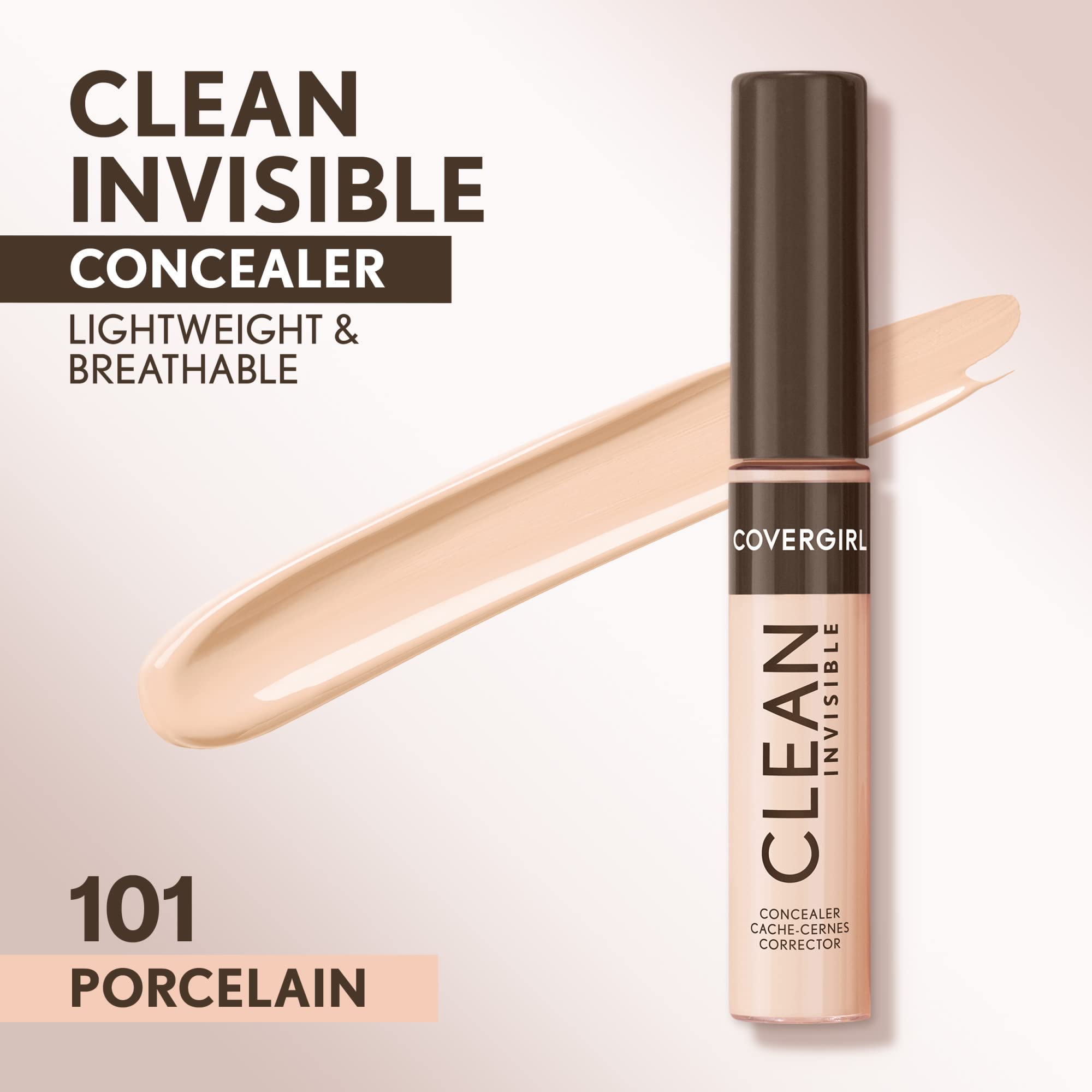 Foto 3 pulgar | Corrector Covergirl Clean Invisible Porcelain 101, 6,8 Ml, Vegano - Venta Internacional.