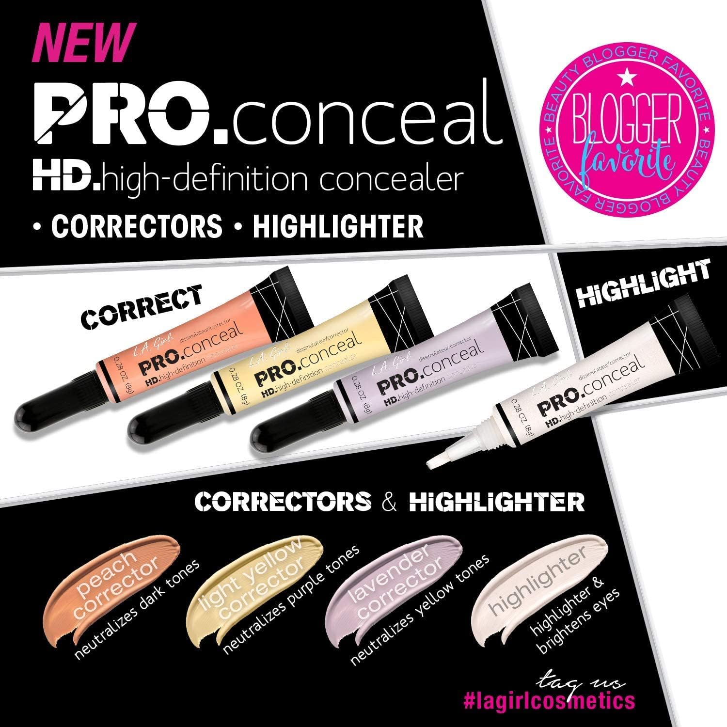 Foto 8 pulgar | Corrector L.a. Girl Pro Conceal Hd, Amarillo Claro, 8 Ml - Venta Internacional.