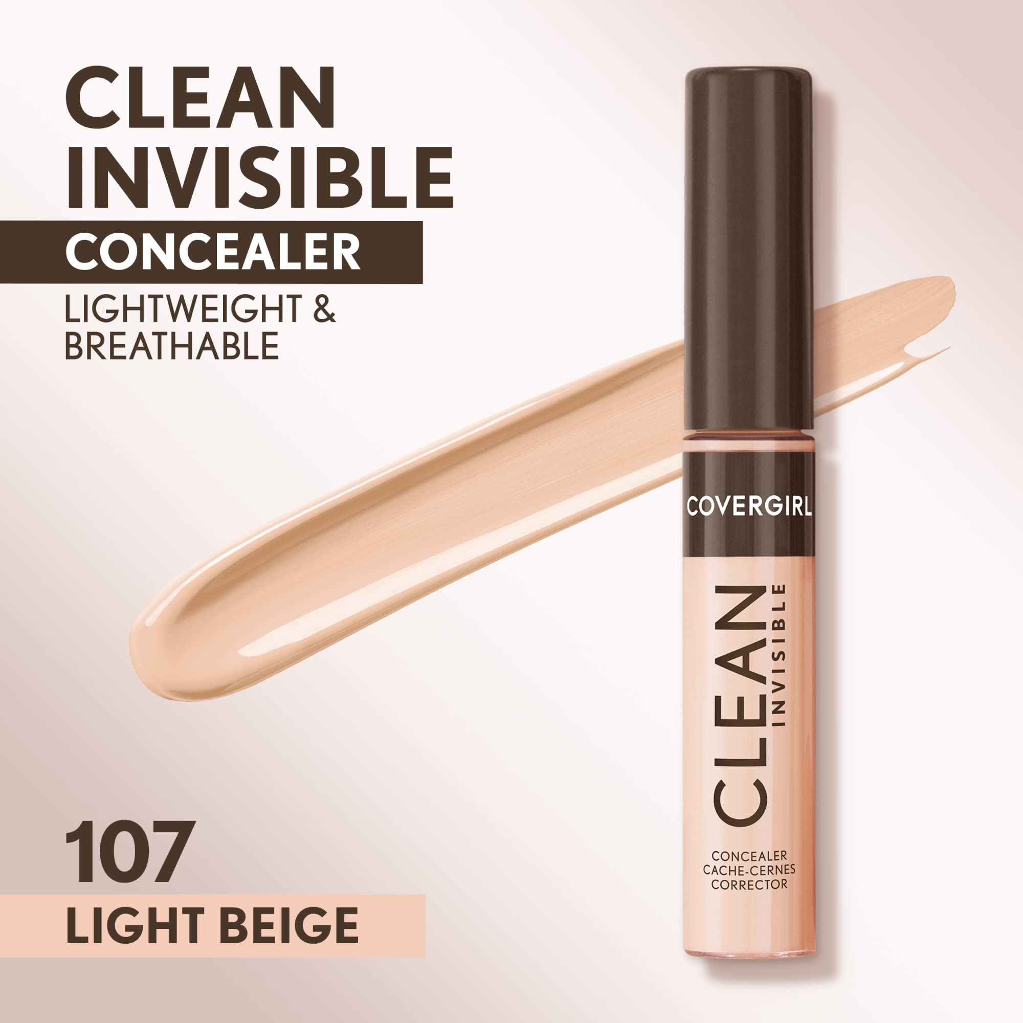 Foto 2 | Corrector Covergirl Clean Invisible, Ligero, Vegano, 6,5 Ml - Venta Internacional.