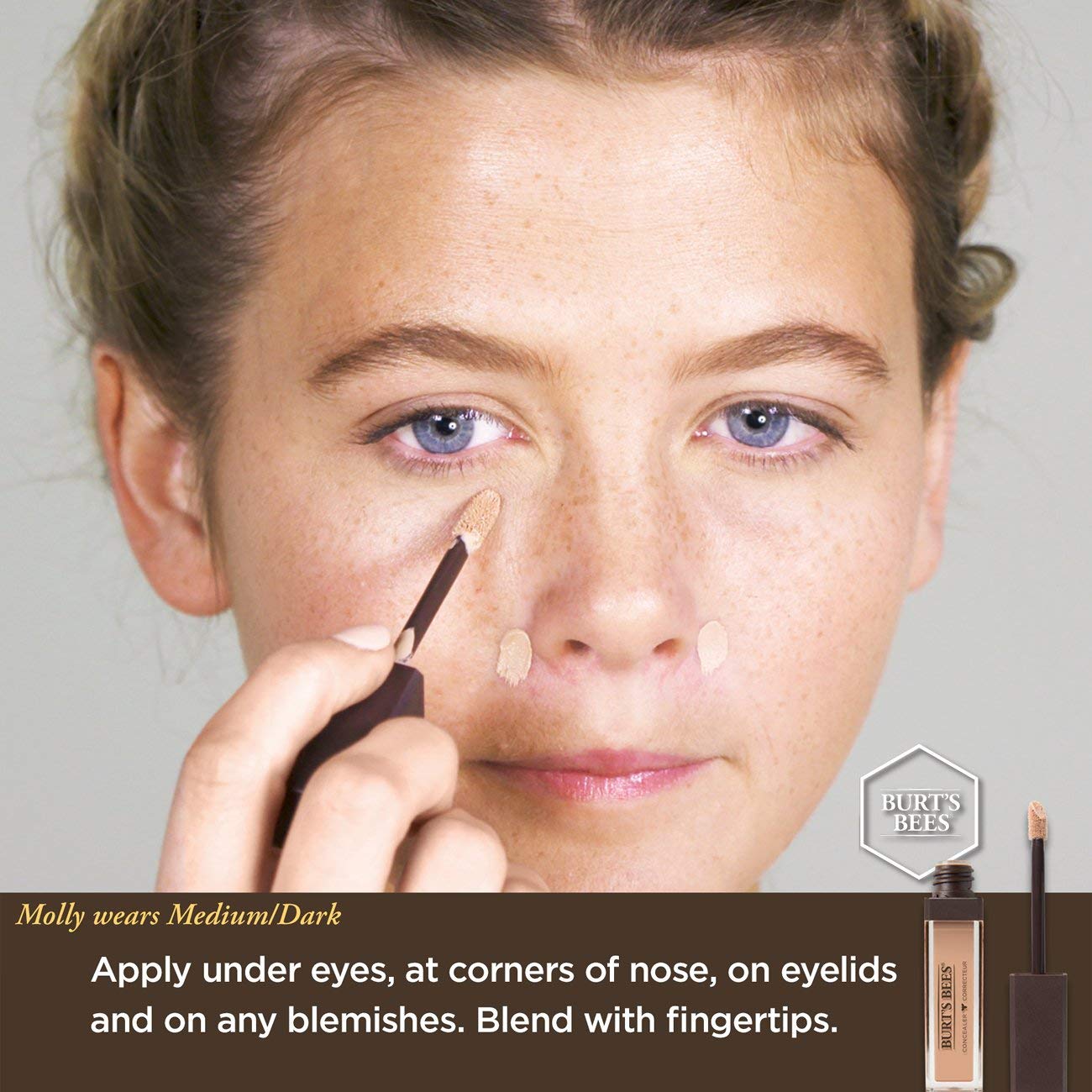 Foto 8 pulgar | Corrector Burt's Bees Tan Sand Shade 98,5% Natural - Venta Internacional.
