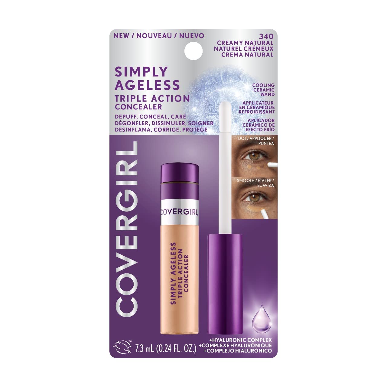 Foto 8 pulgar | Corrector Covergirl Simply Ageless Triple Acción Cremoso Natural - Venta Internacional.