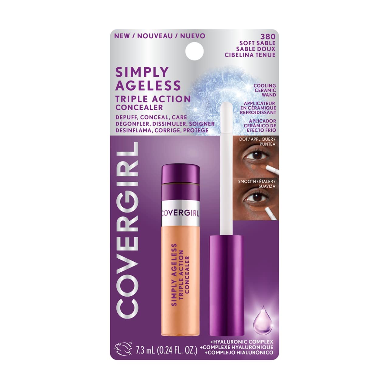 Foto 7 | Corrector Covergirl Simply Ageless Triple Action Soft Sable - Venta Internacional.