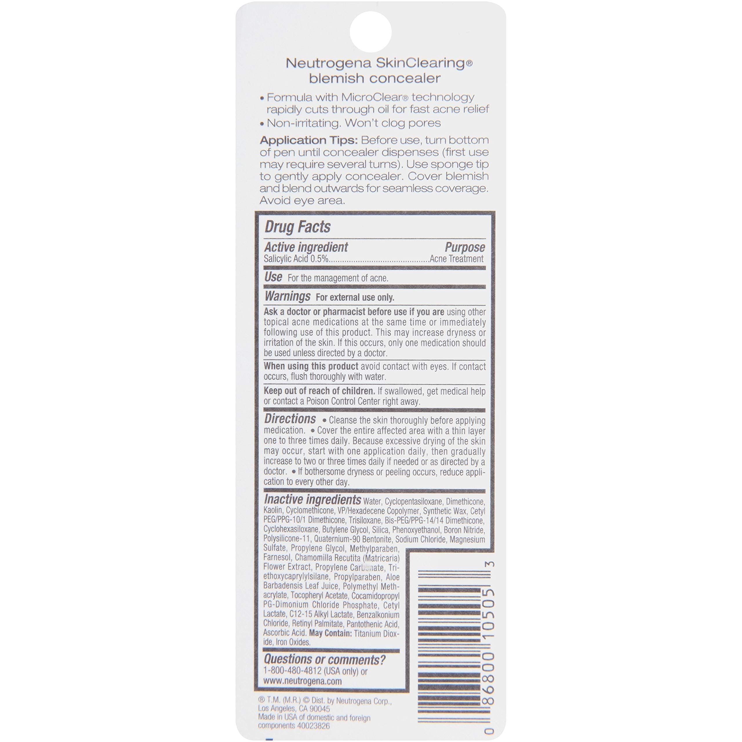 Foto 3 | Corrector Neutrogena Skinclearing Blemish Fair 05 15 Ml - Venta Internacional.
