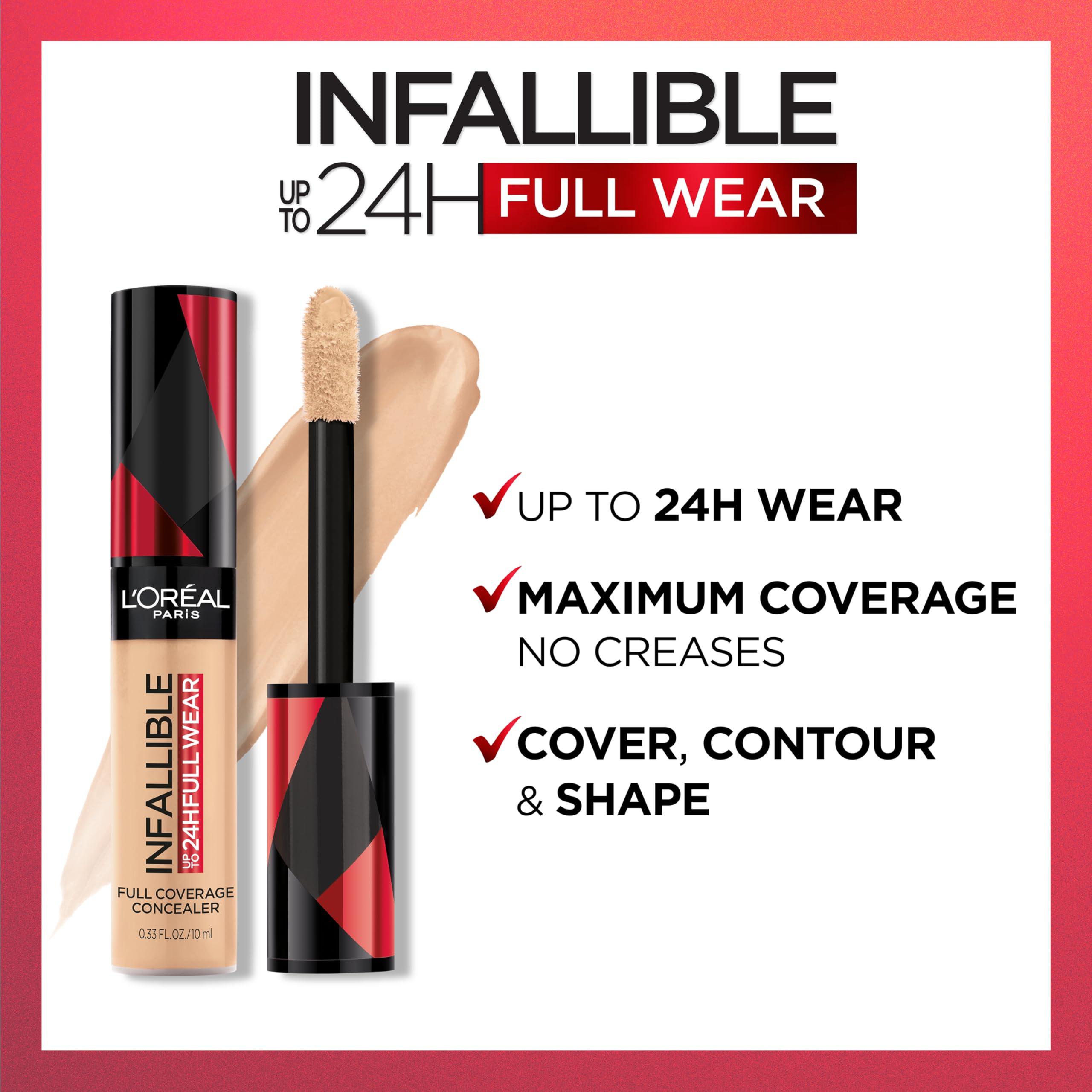 Foto 7 pulgar | Corrector L'oreal Paris Infallible Full Wear, Impermeable, 10 Ml - Venta Internacional.
