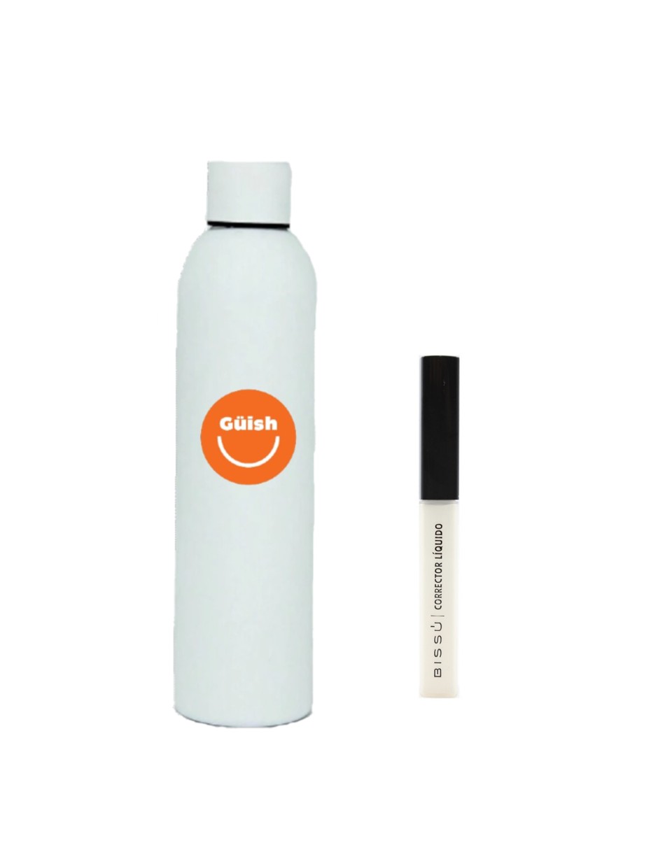 Foto 1 | Corrector Líquido Bissú Tono 01 Soleta + Termo De Agua De Regalo Güish