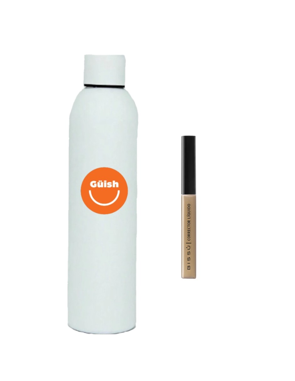 Foto 1 | Corrector Liquido Bissú Tono 09 - Macarrón + Termo De Regalo Güish