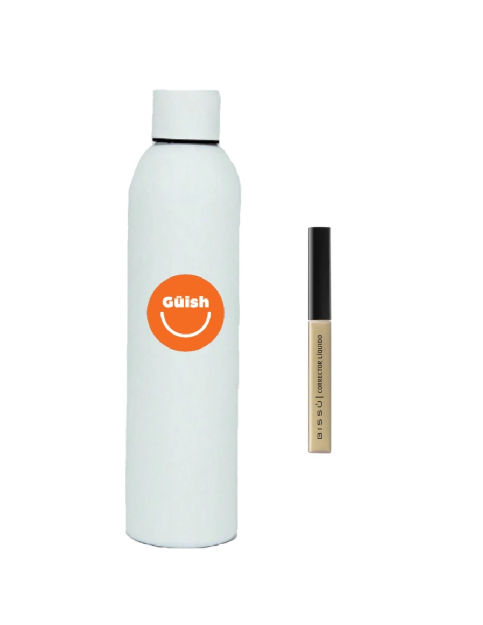 Foto 1 | Corrector Líquido Bissú Tono 07 Coyota + Termo De Agua De Regalo Güish