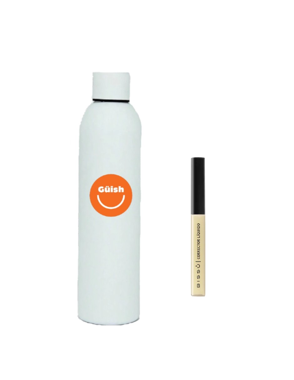 Corrector Líquido Bissú Tono 02 Alfajor + Termo De Agua De Regalo Güish