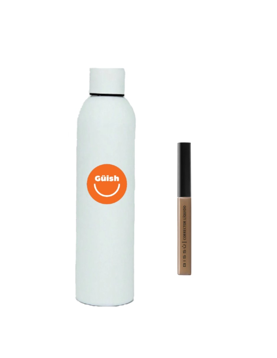 Foto 1 | Corrector Líquido Bissú Tono 10 Brownie + Termo De Agua De Regalo Güish