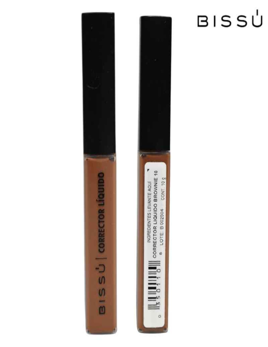 Foto 3 | Corrector Líquido Bissú Tono 10 Brownie + Termo De Agua De Regalo Güish
