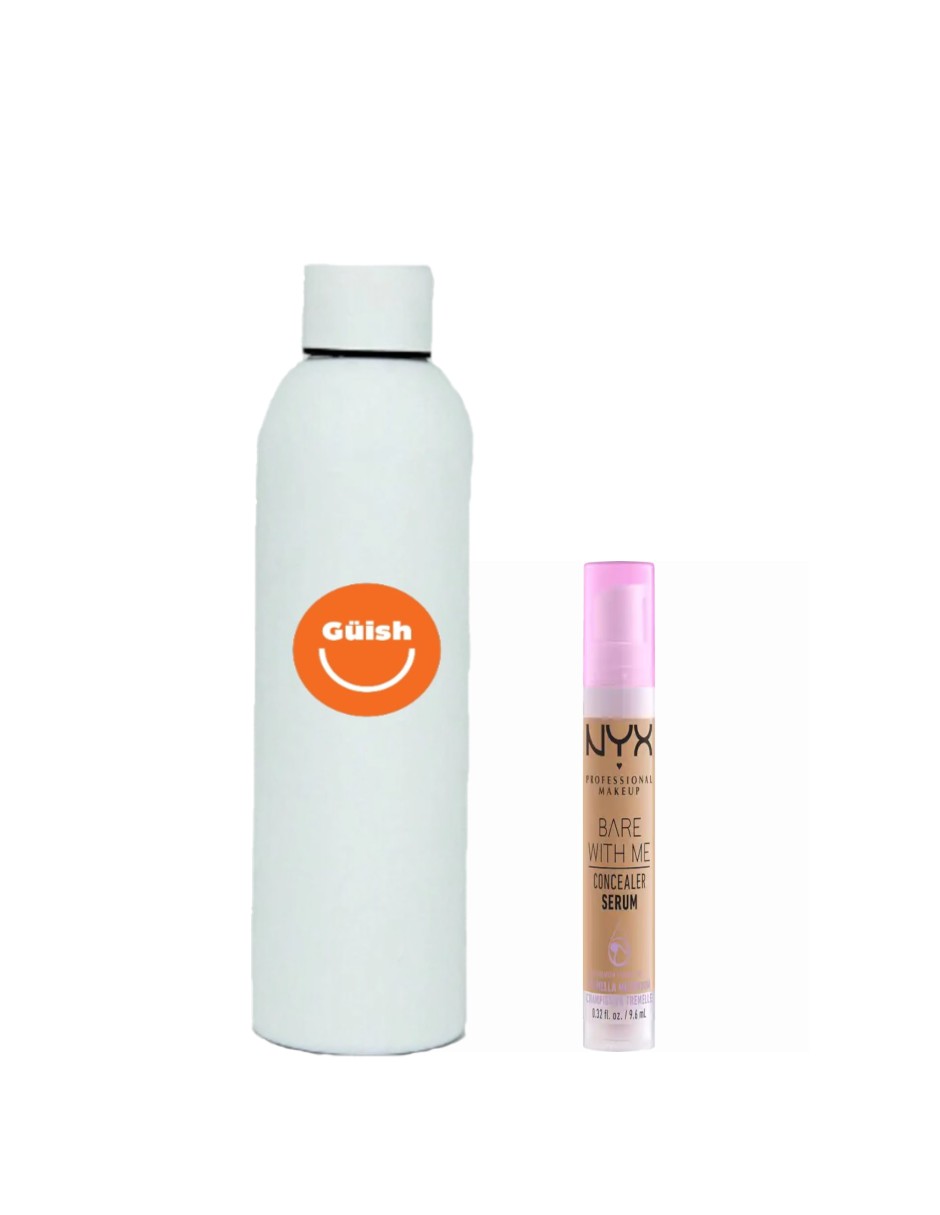 Foto 1 | Nyx Professional Makeup, Bare With Me Serum Corrector Medium + Termo De Agua De Regalo Güish