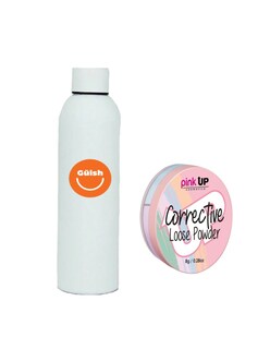 Foto 1 | Corrector En Polvo Suelto - Corrective Loose Powder Pink Up Tono Neutral + Termo De Agua De Regalo Güish